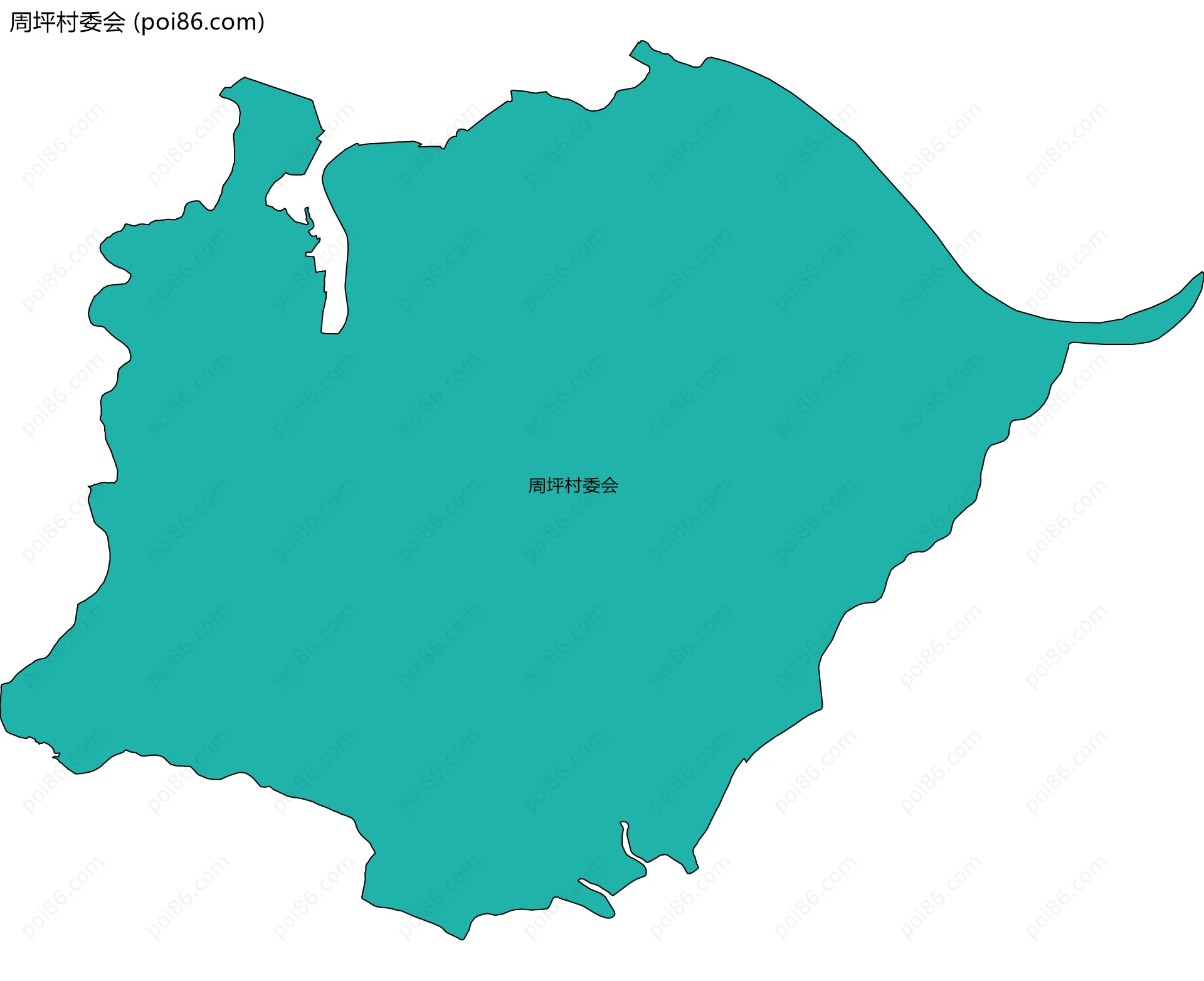 周坪村委会边界地图
