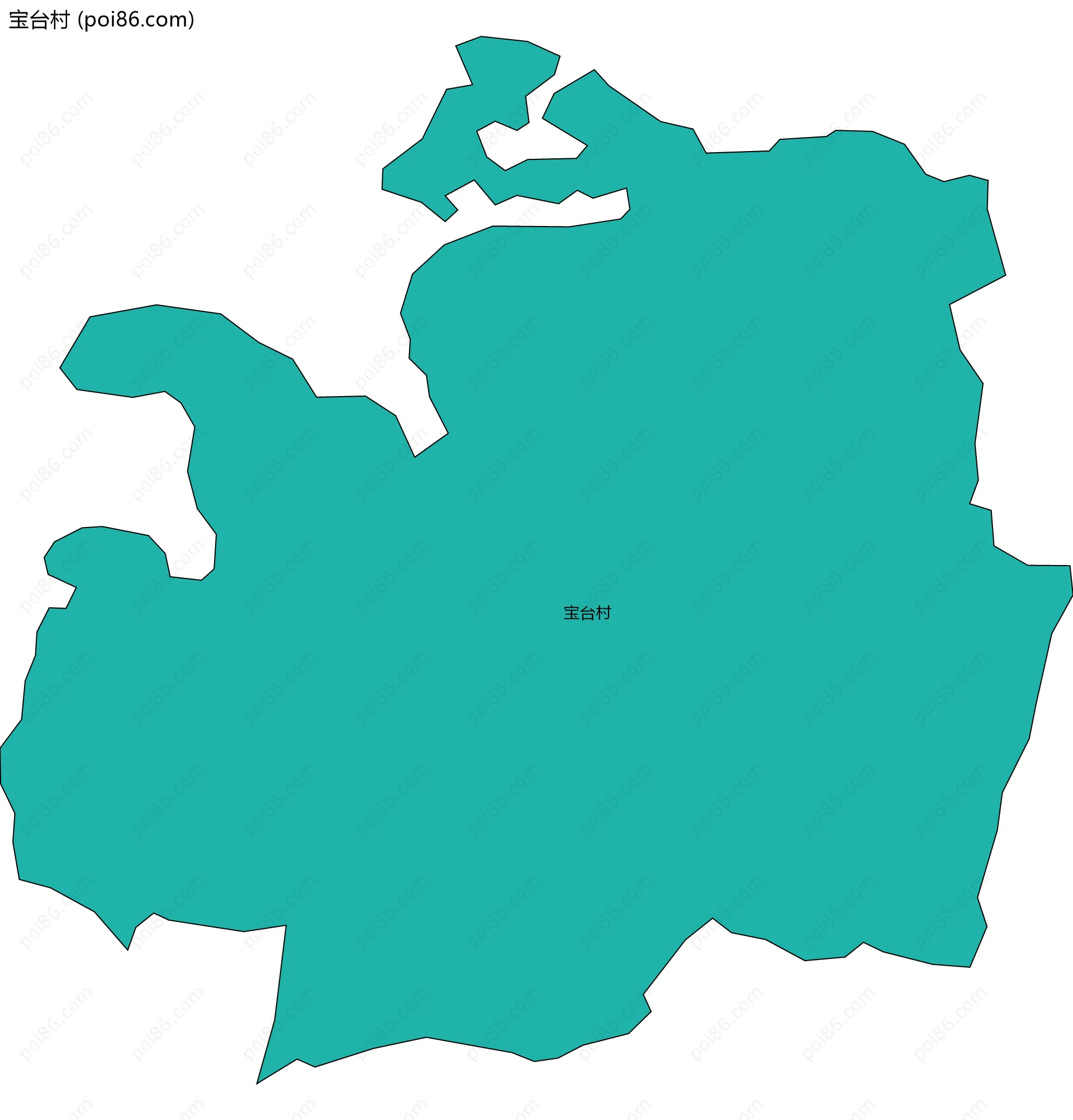 宝台村边界地图