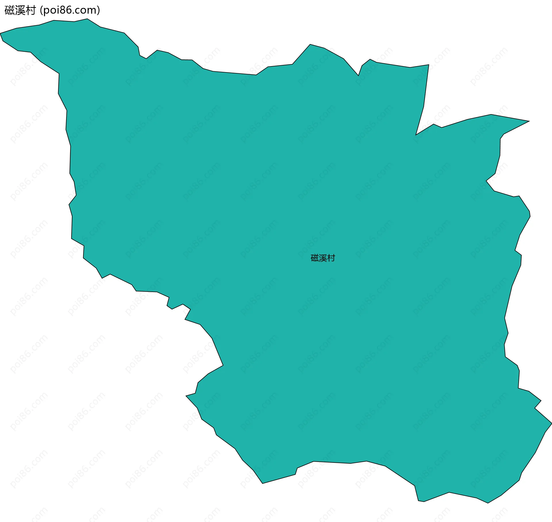 磁溪村边界地图