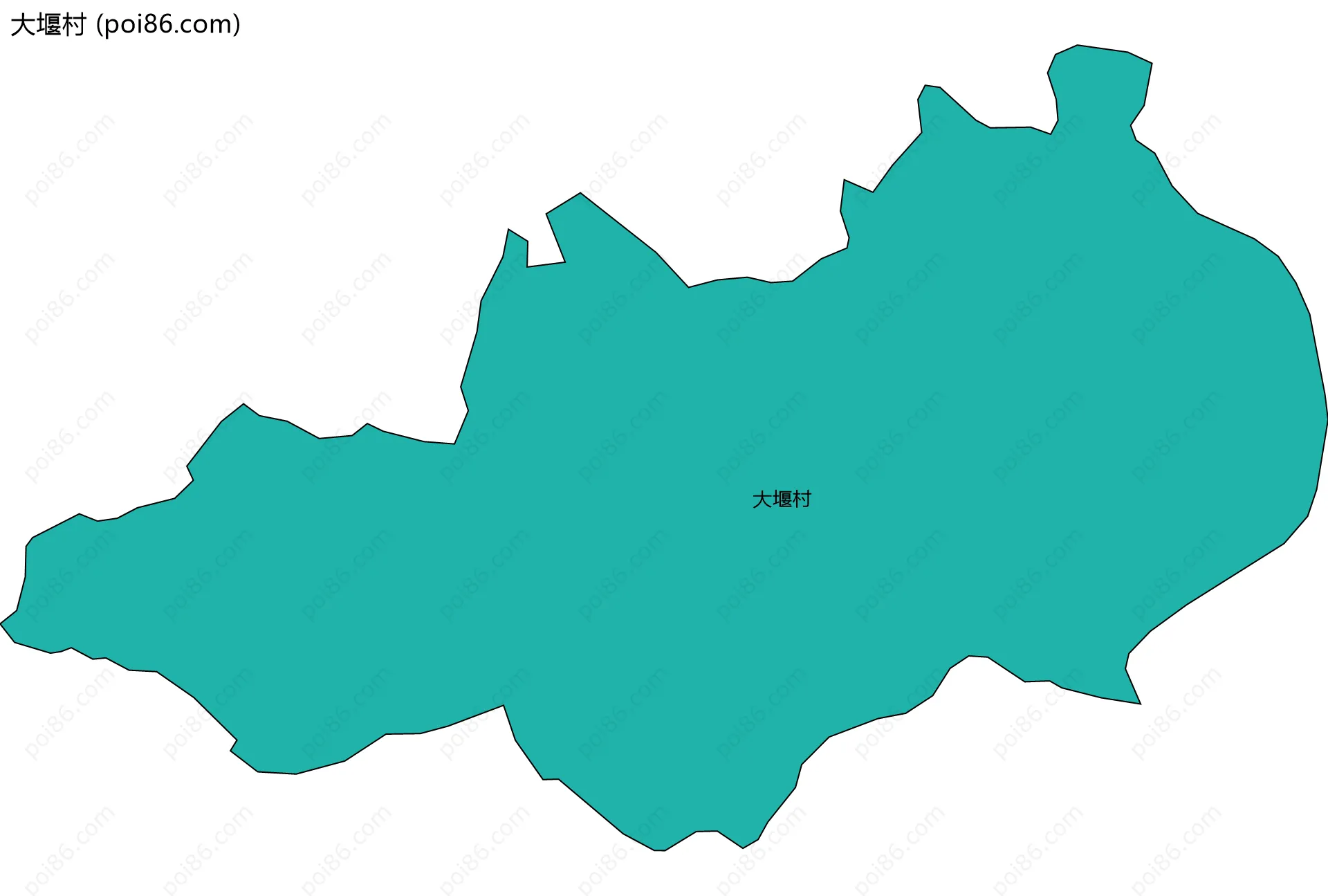 大堰村边界地图