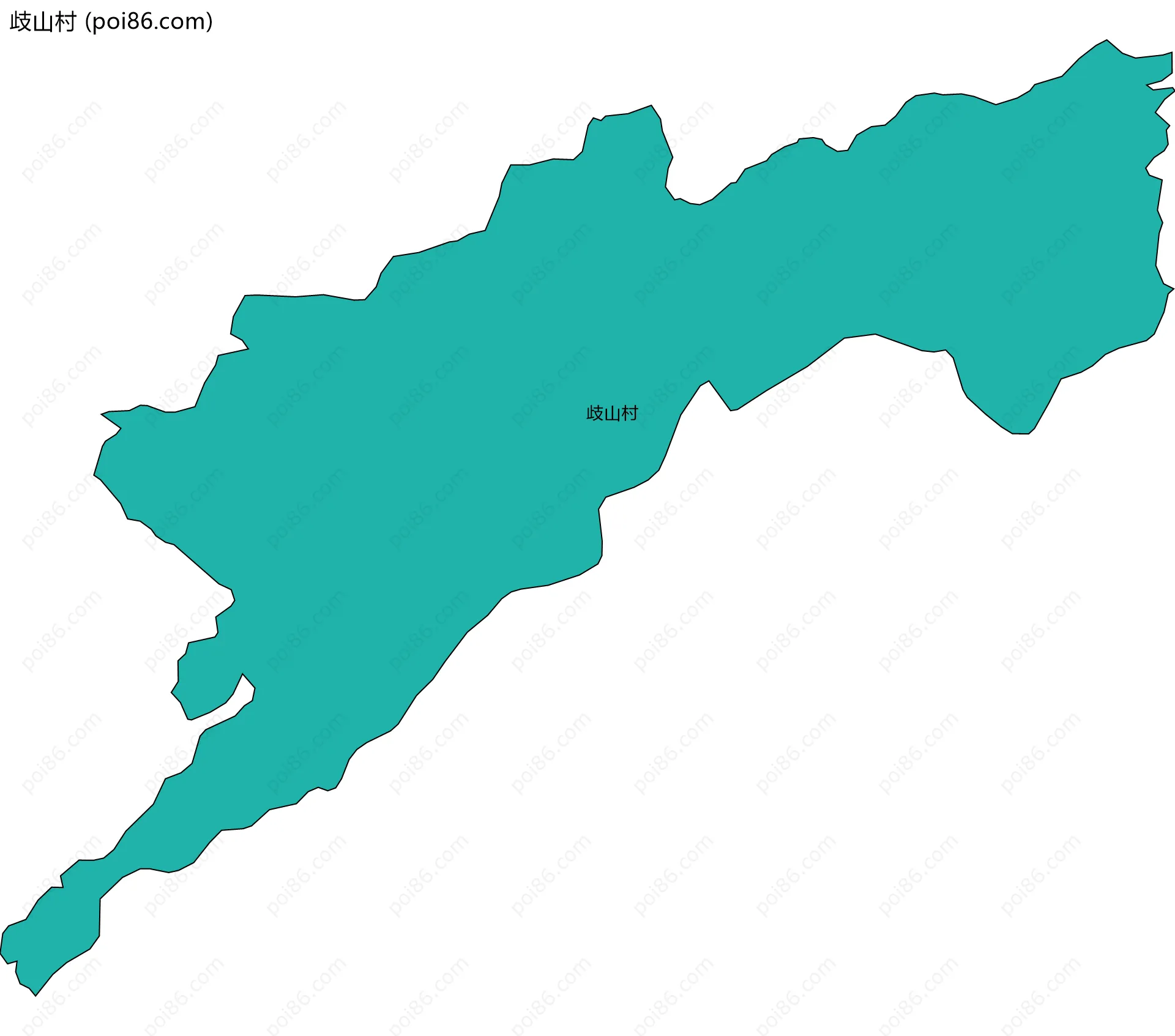 歧山村边界地图