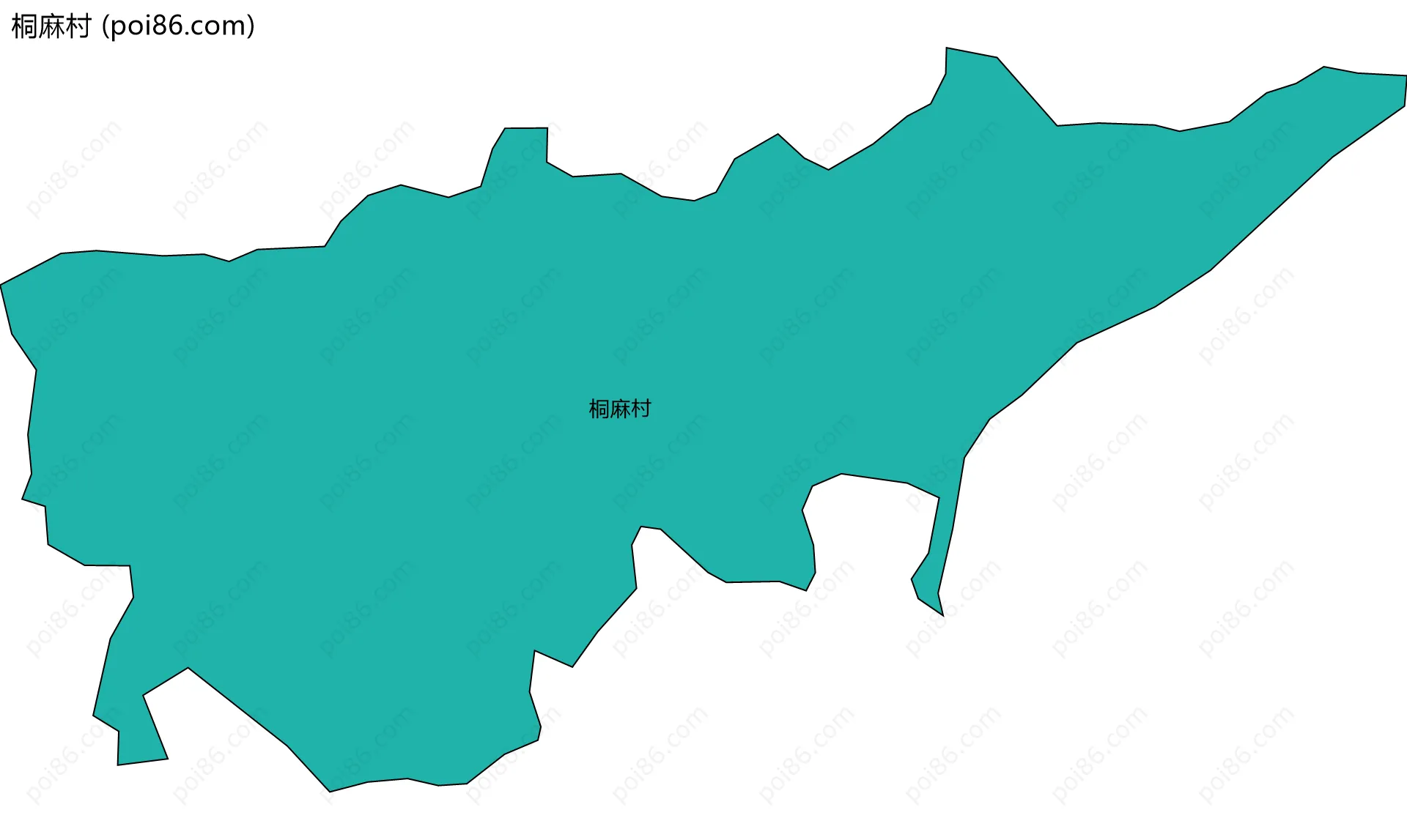桐麻村边界地图