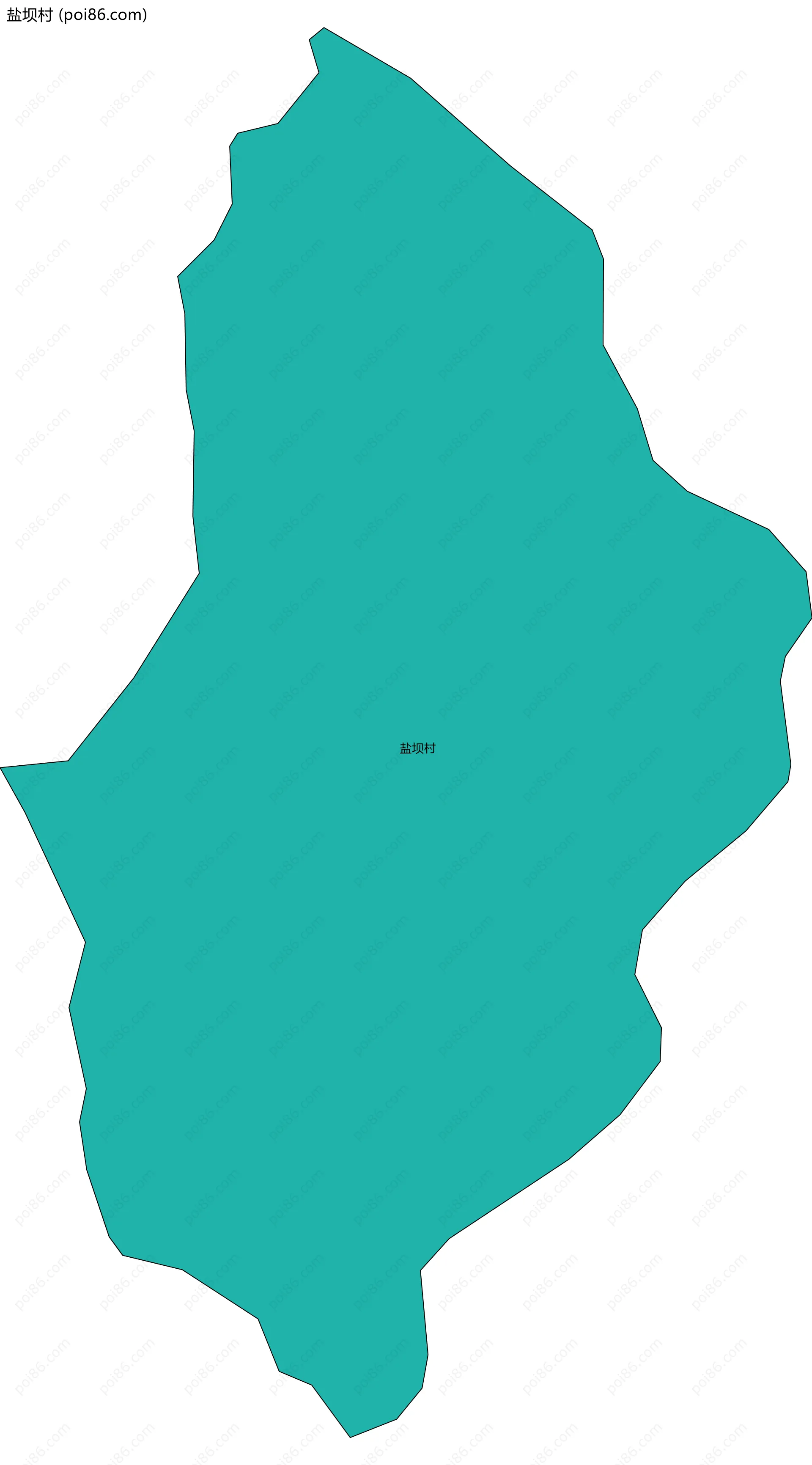 盐坝村边界地图