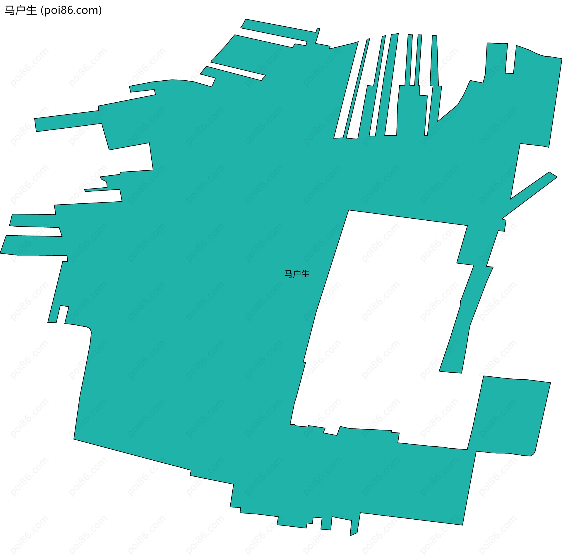 马户生边界地图