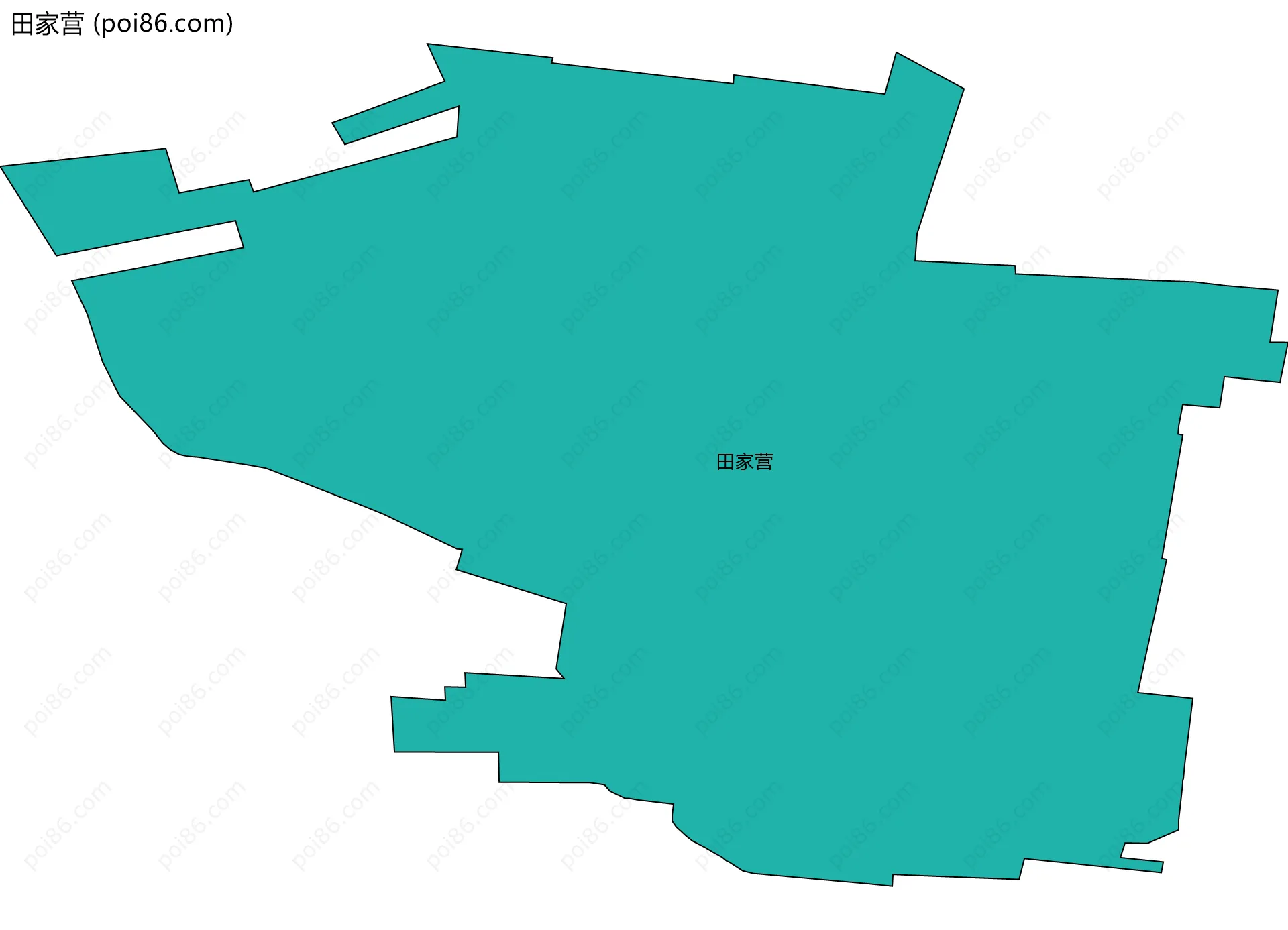 田家营边界地图