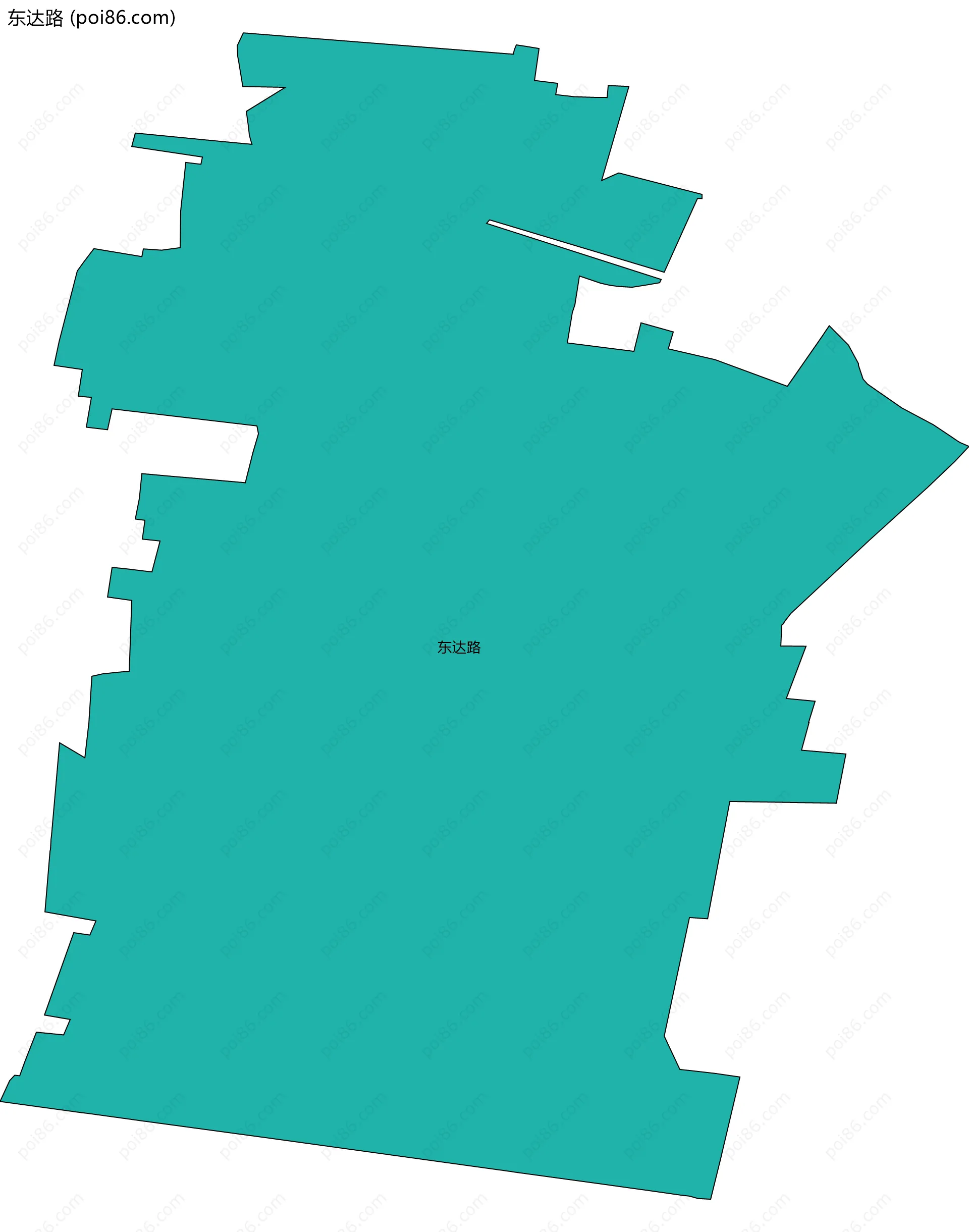 东达路边界地图