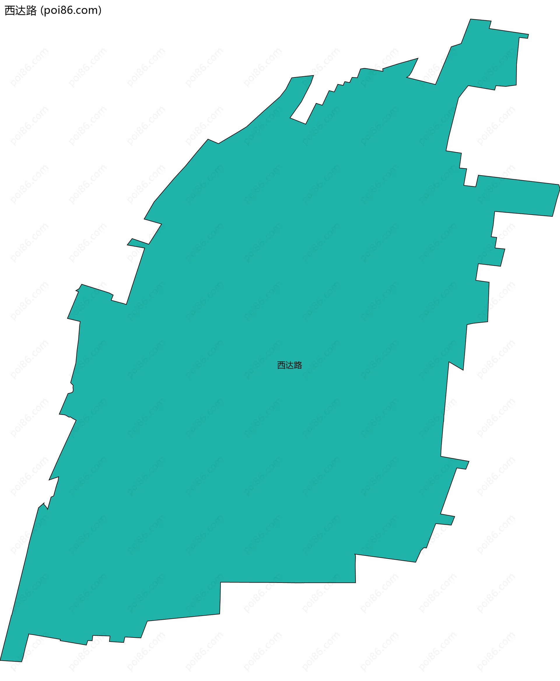 西达路边界地图