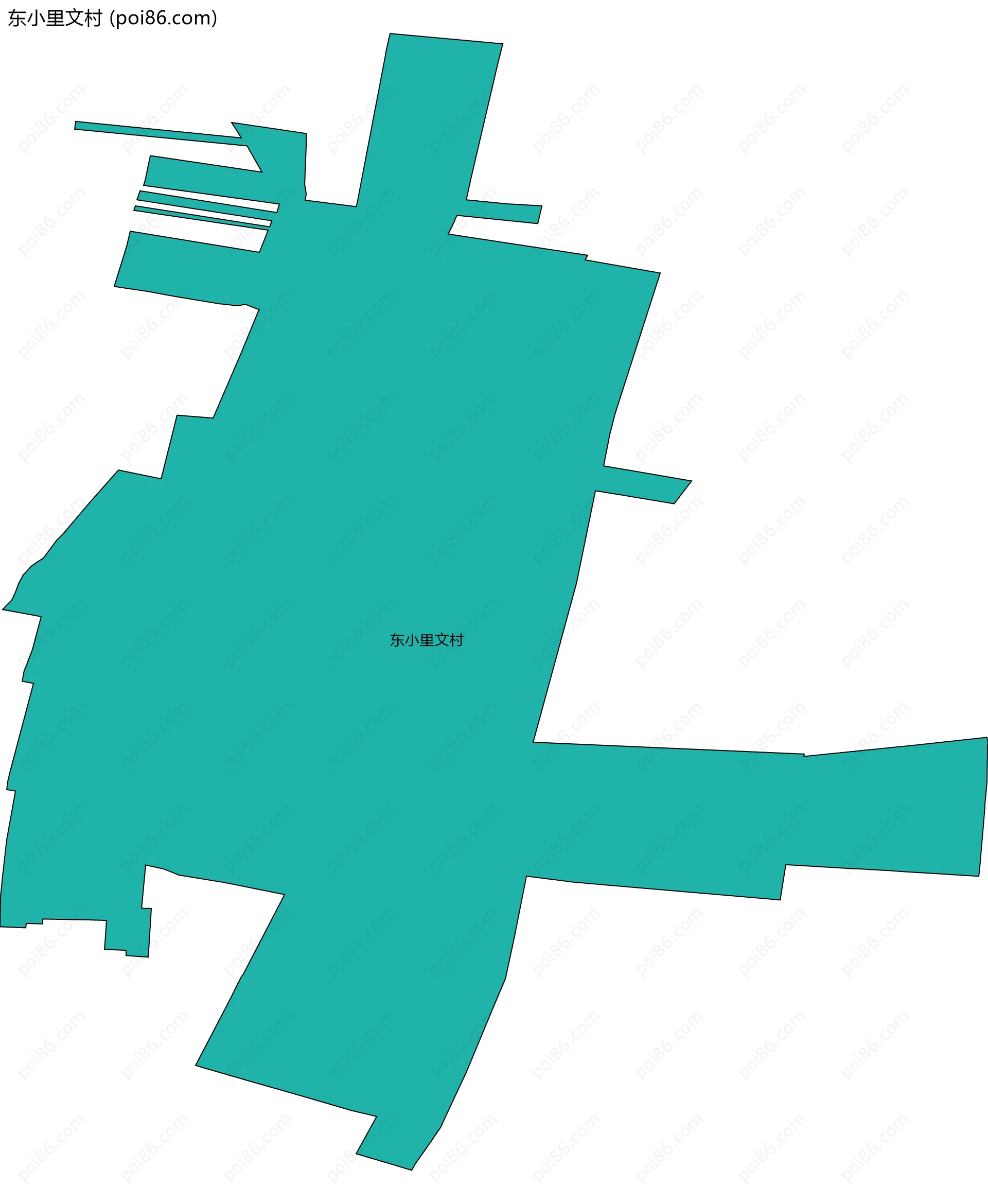 东小里文村边界地图