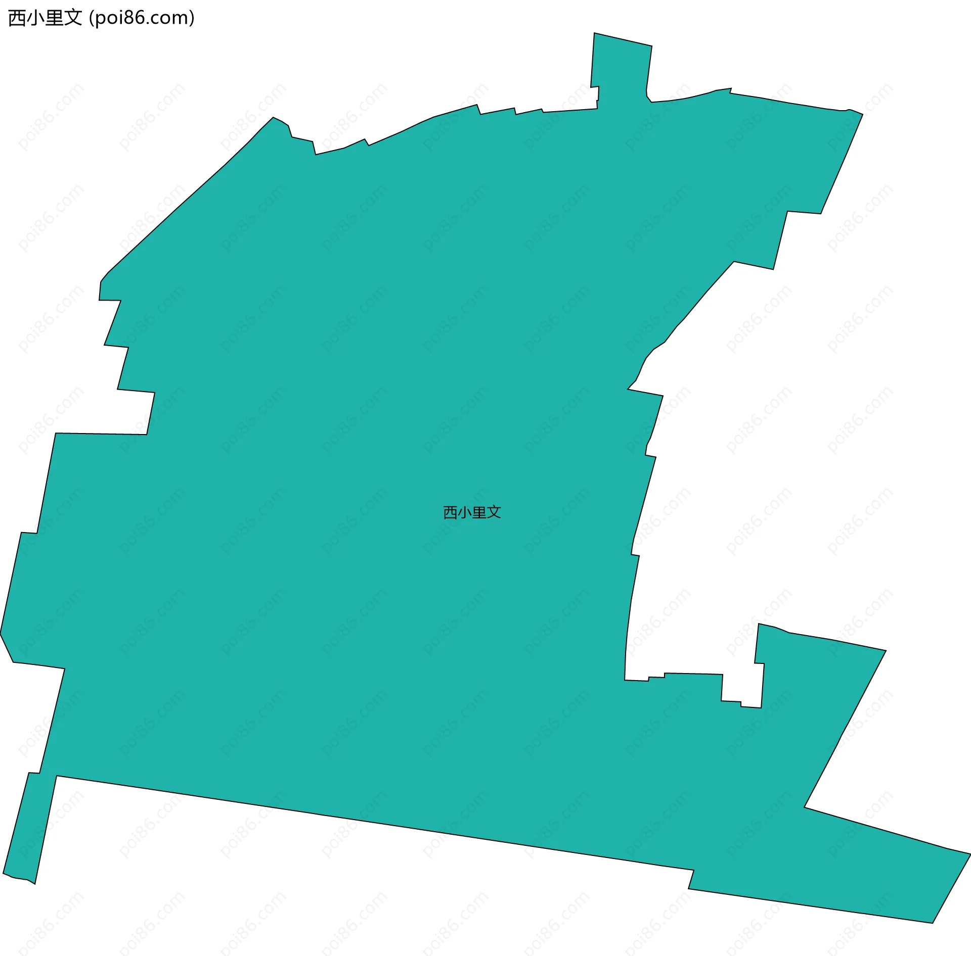 西小里文边界地图