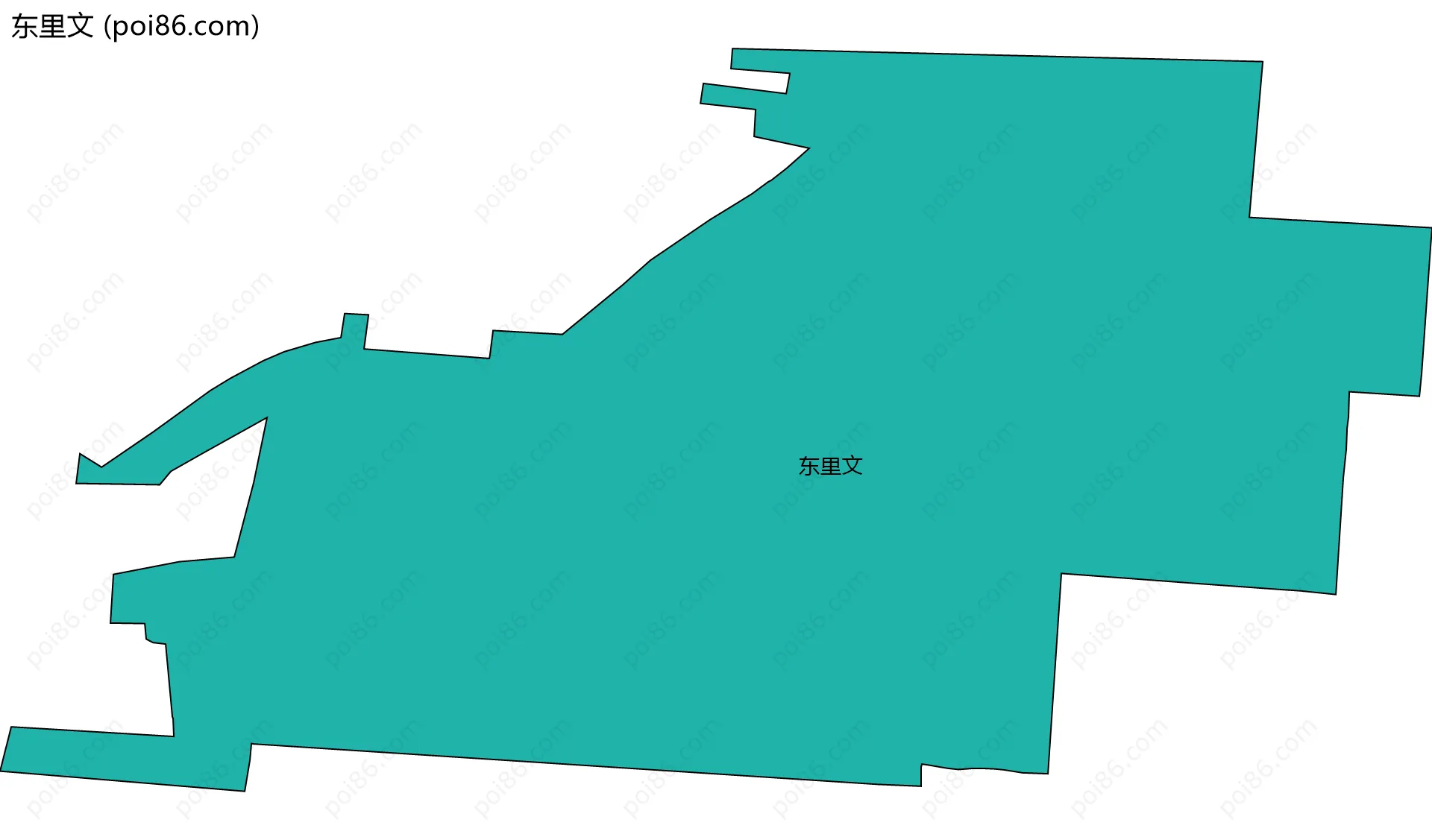 东里文边界地图