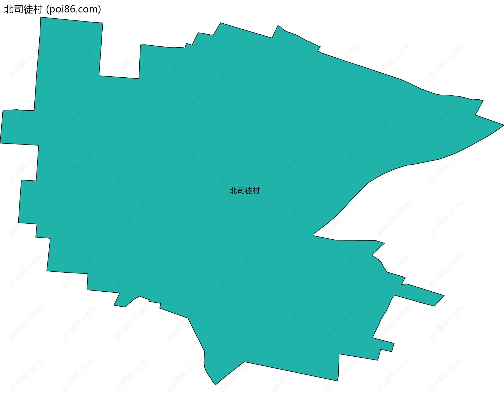 北司徒村边界地图