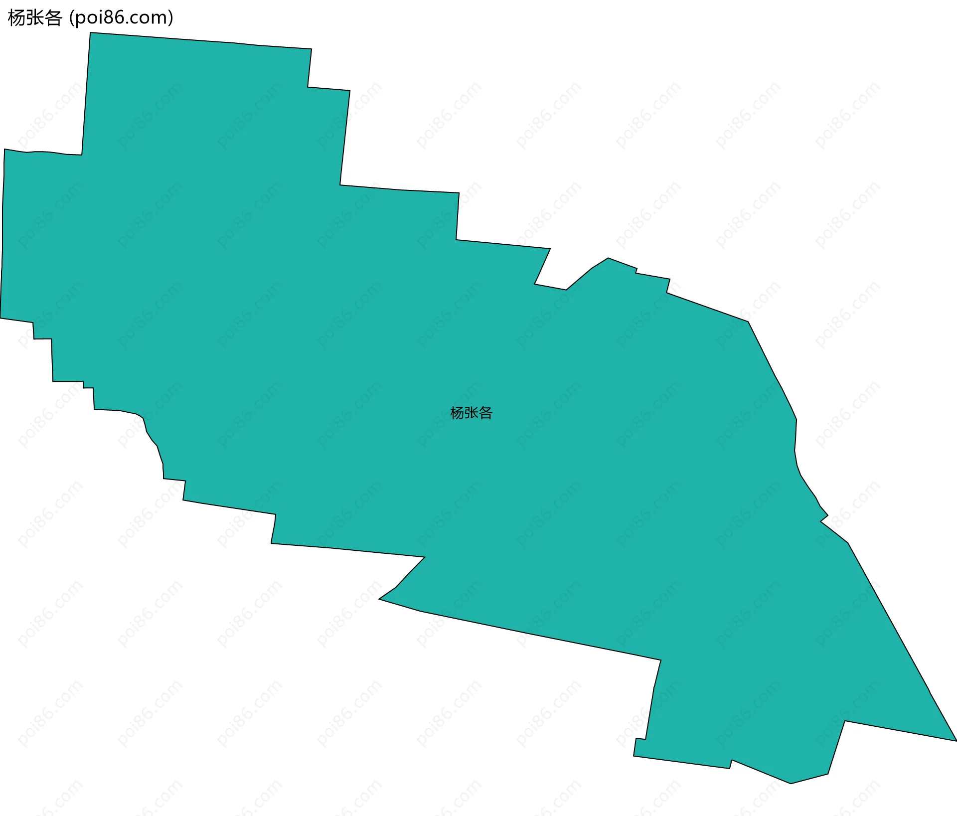 杨张各边界地图