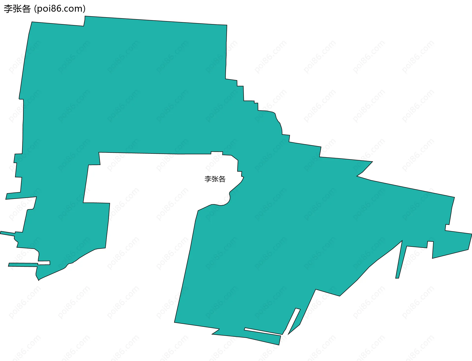 李张各边界地图