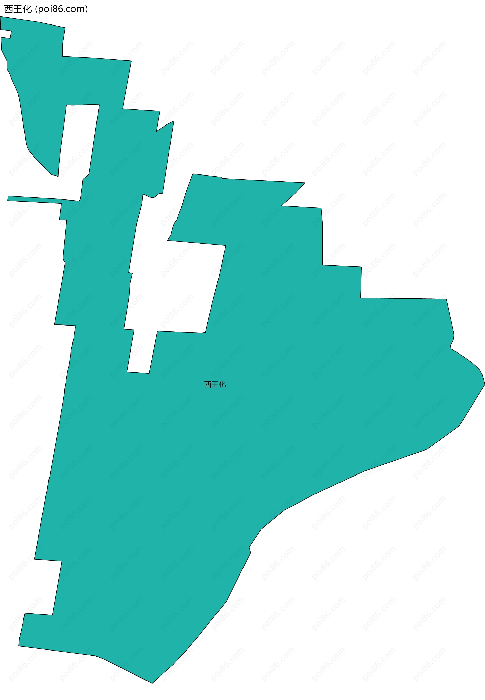 西王化边界地图