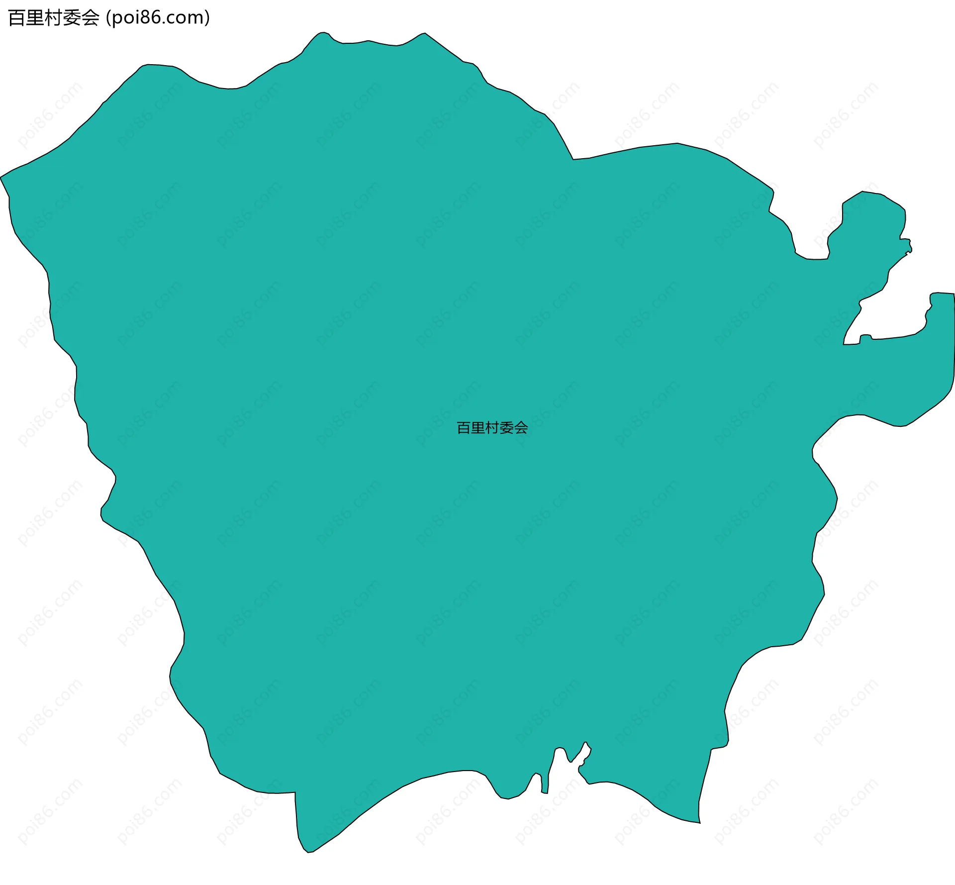 百里村委会边界地图