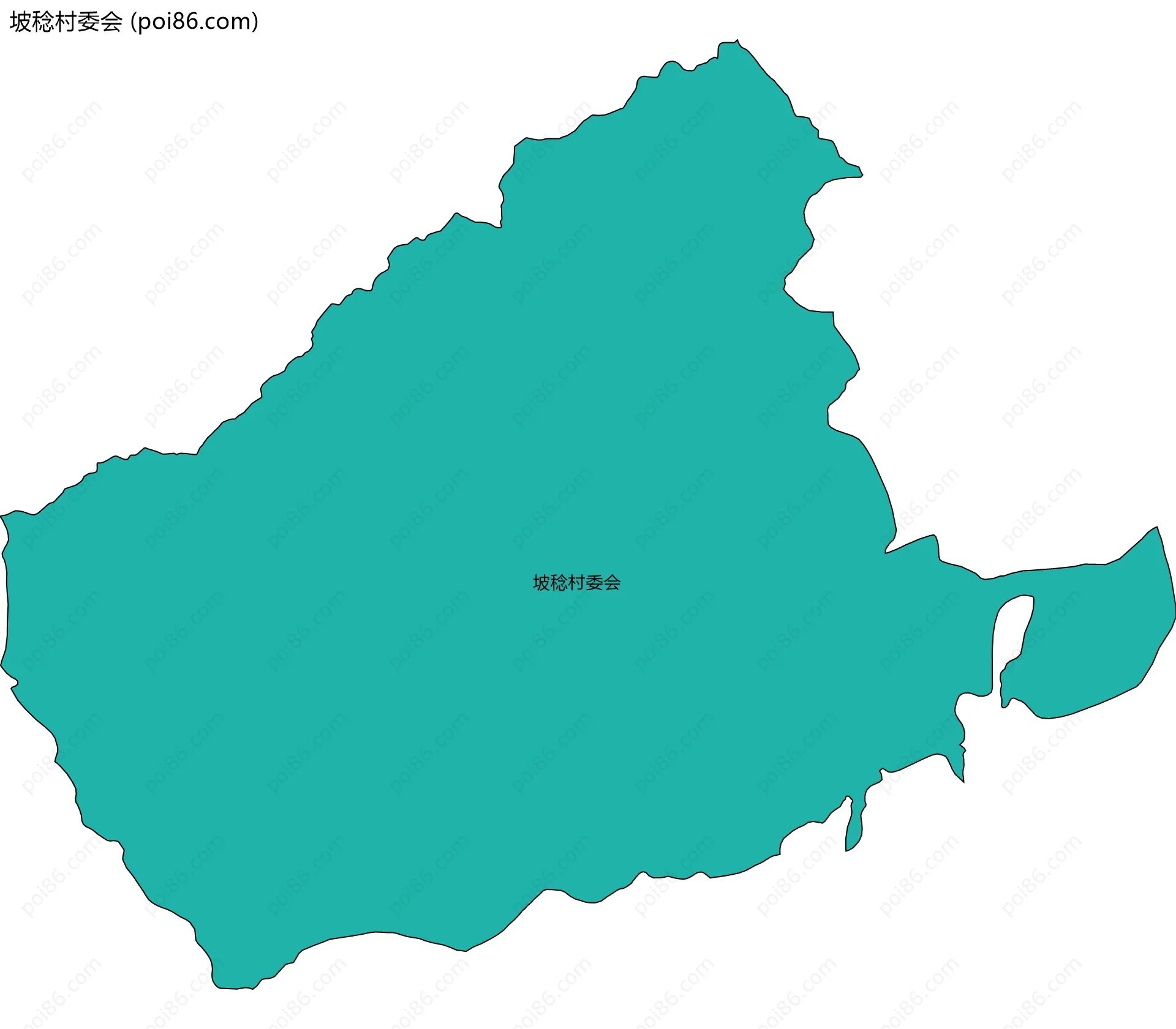 坡稔村委会边界地图