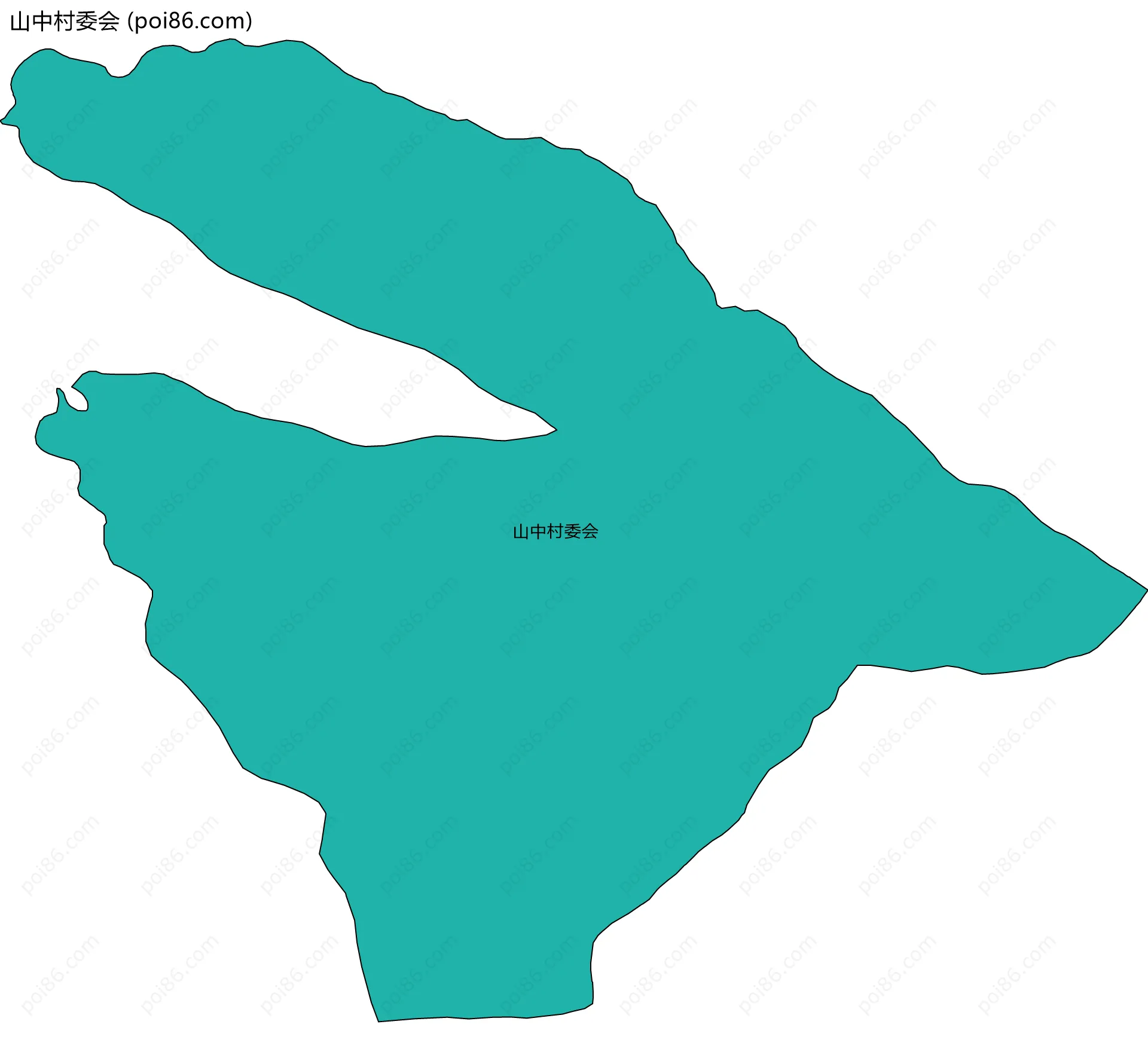 山中村委会边界地图