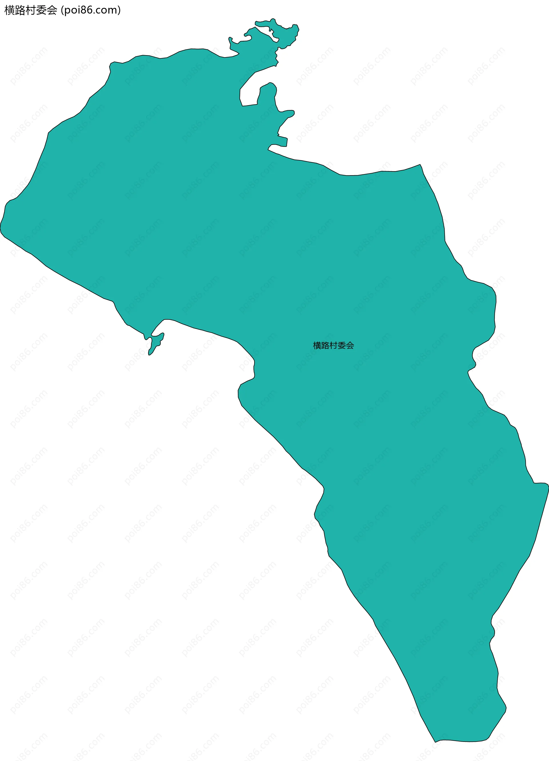 横路村委会边界地图