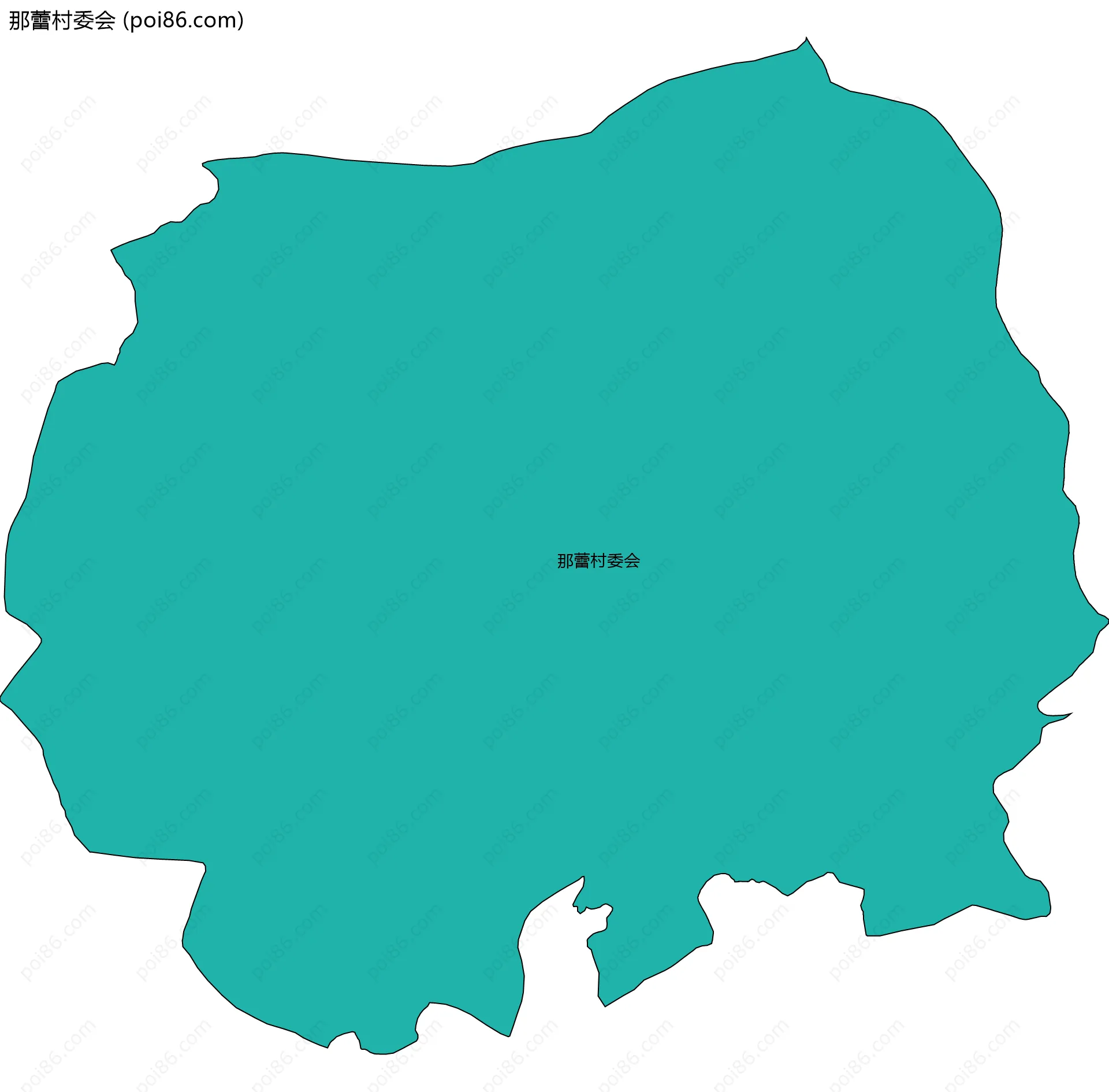 那蕾村委会边界地图