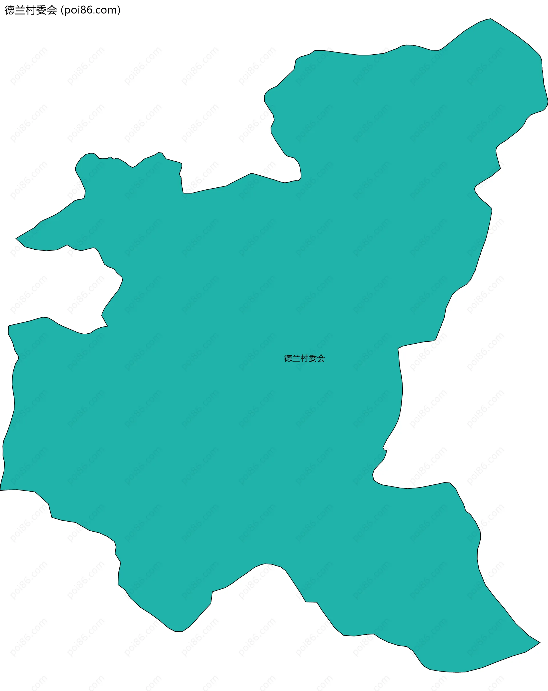 德兰村委会边界地图