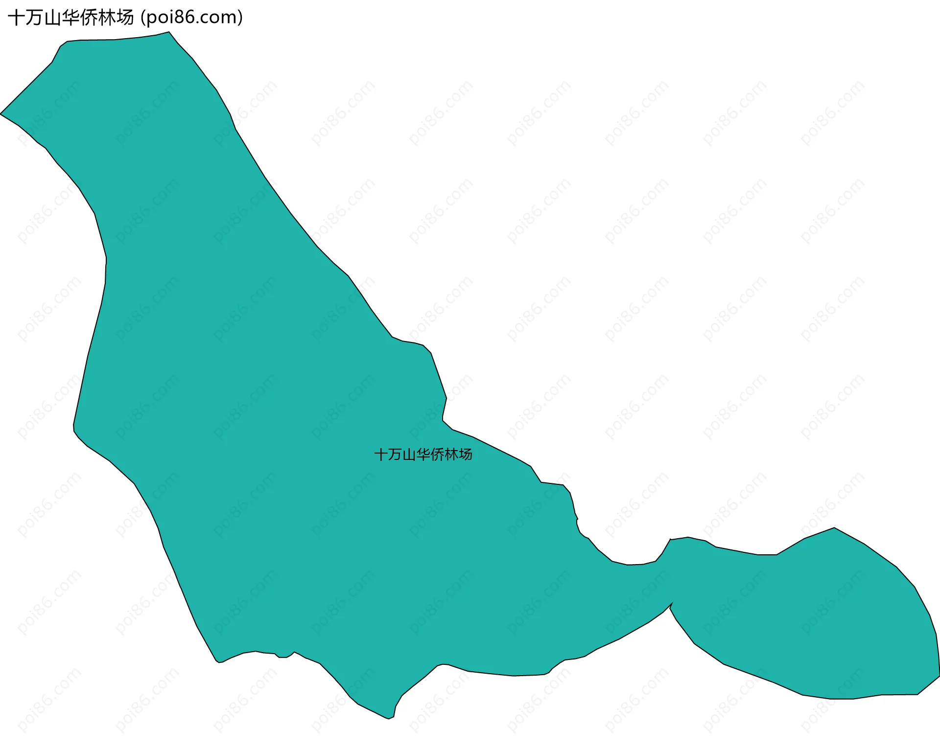 十万山华侨林场边界地图