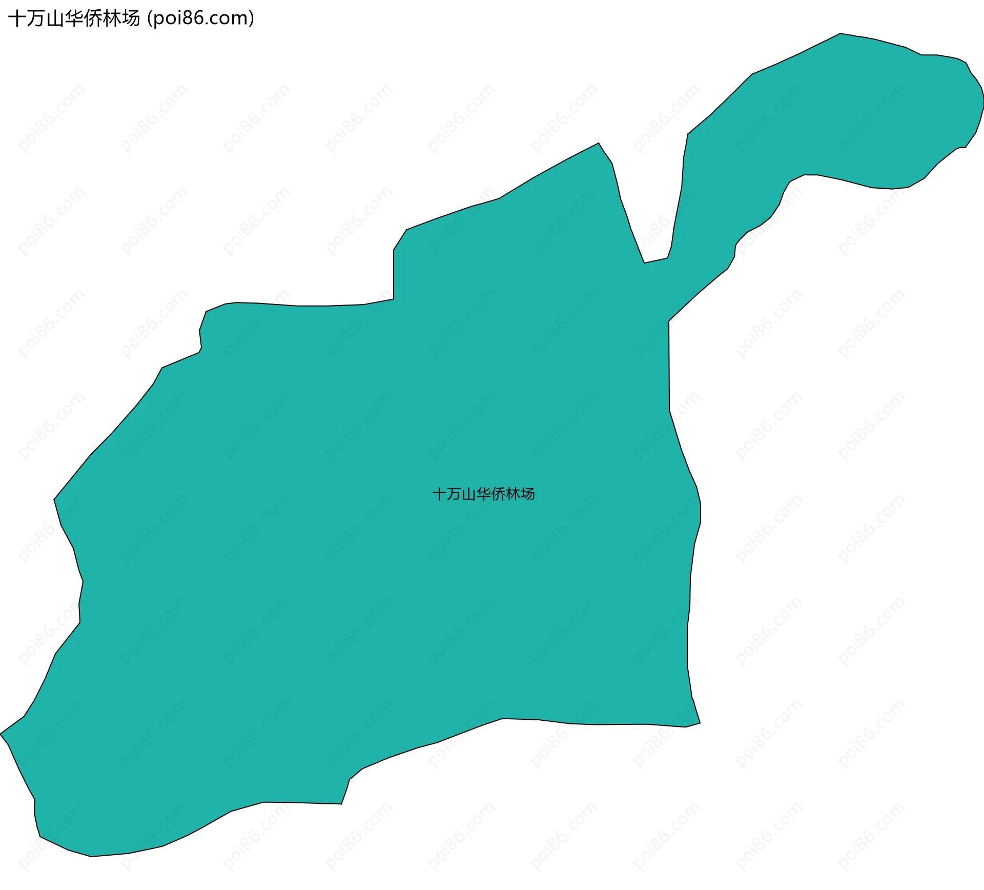 十万山华侨林场边界地图