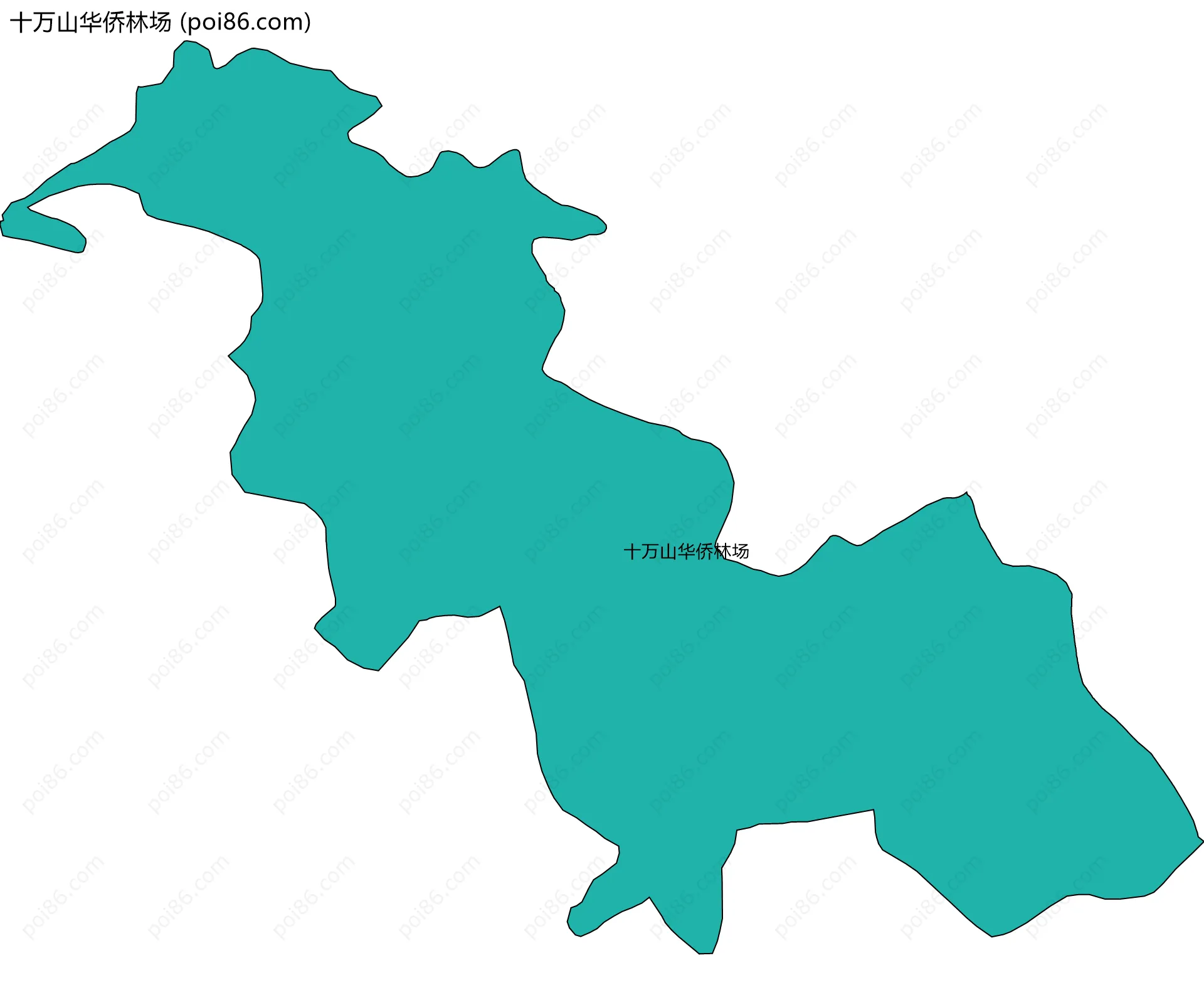 十万山华侨林场边界地图