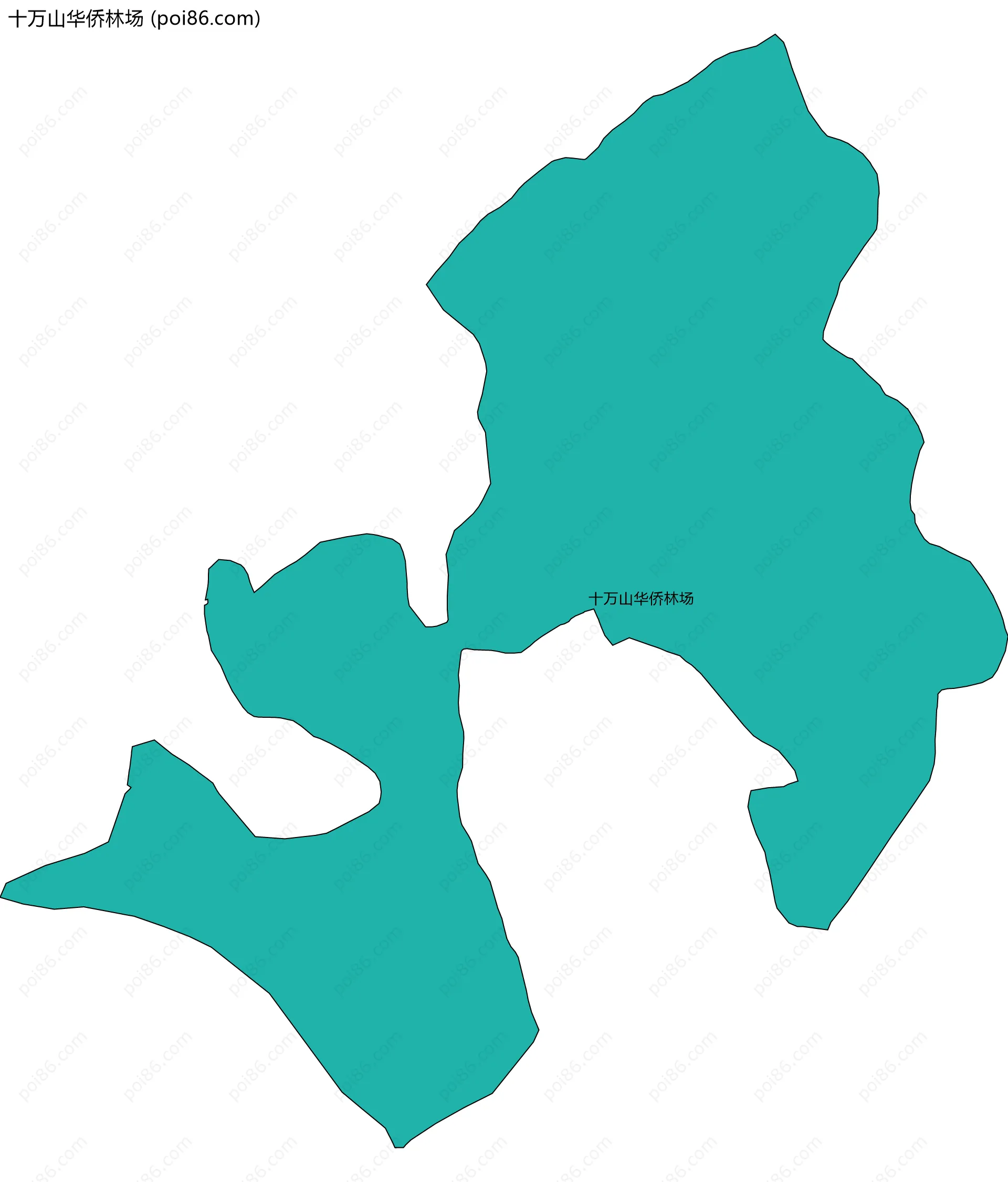 十万山华侨林场边界地图