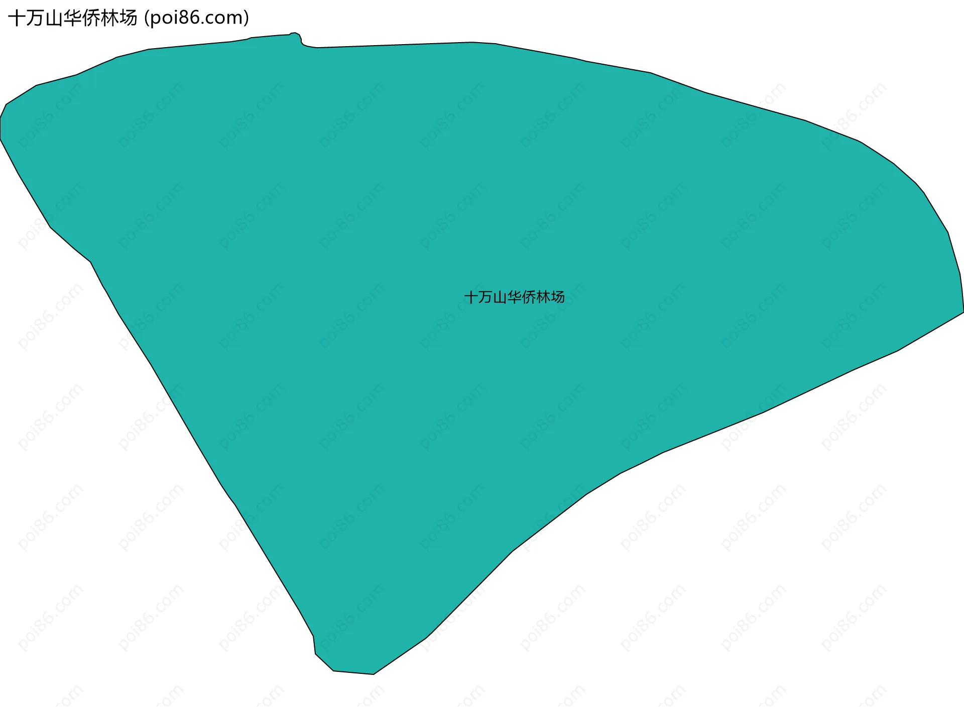 十万山华侨林场边界地图