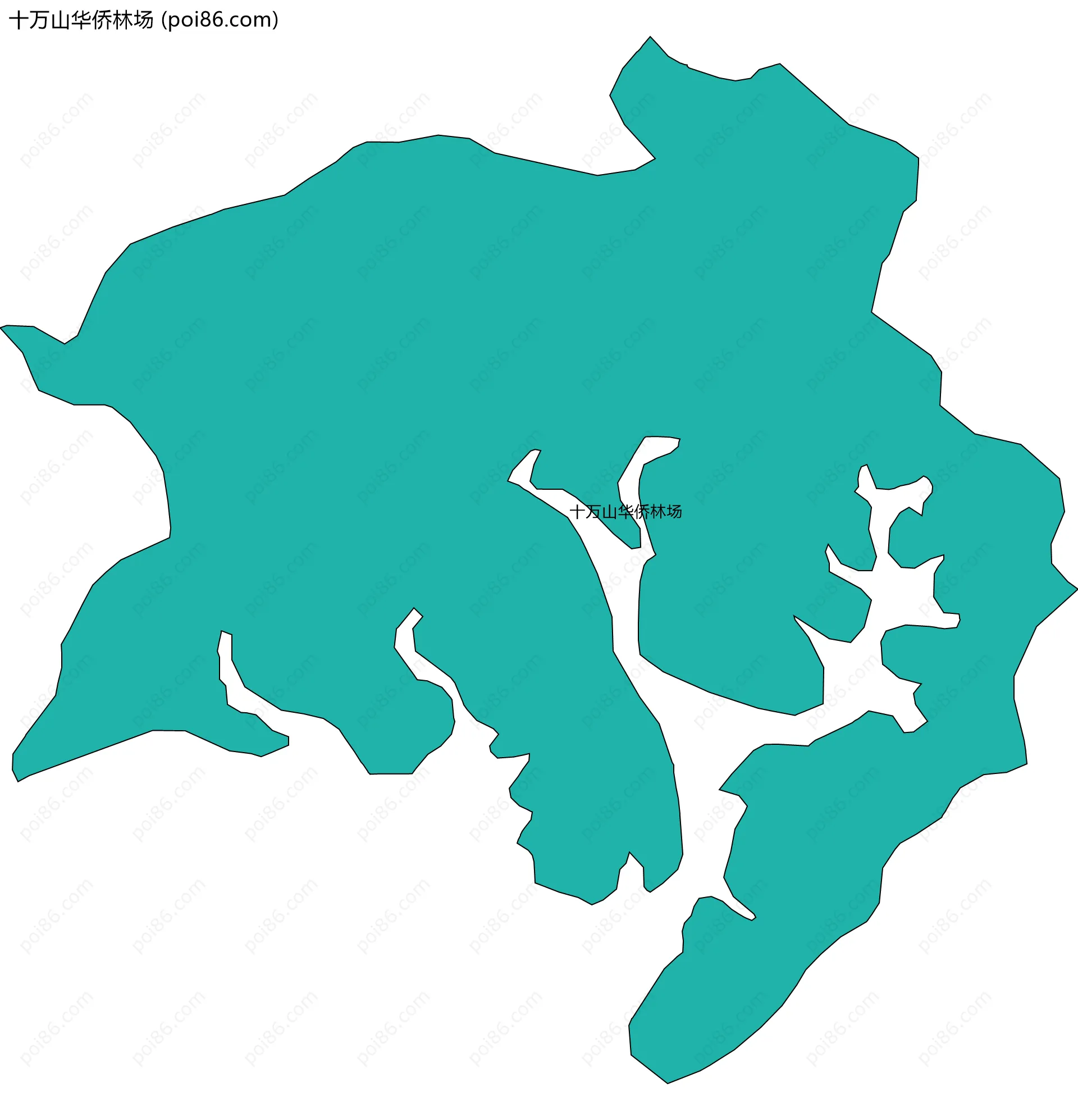 十万山华侨林场边界地图