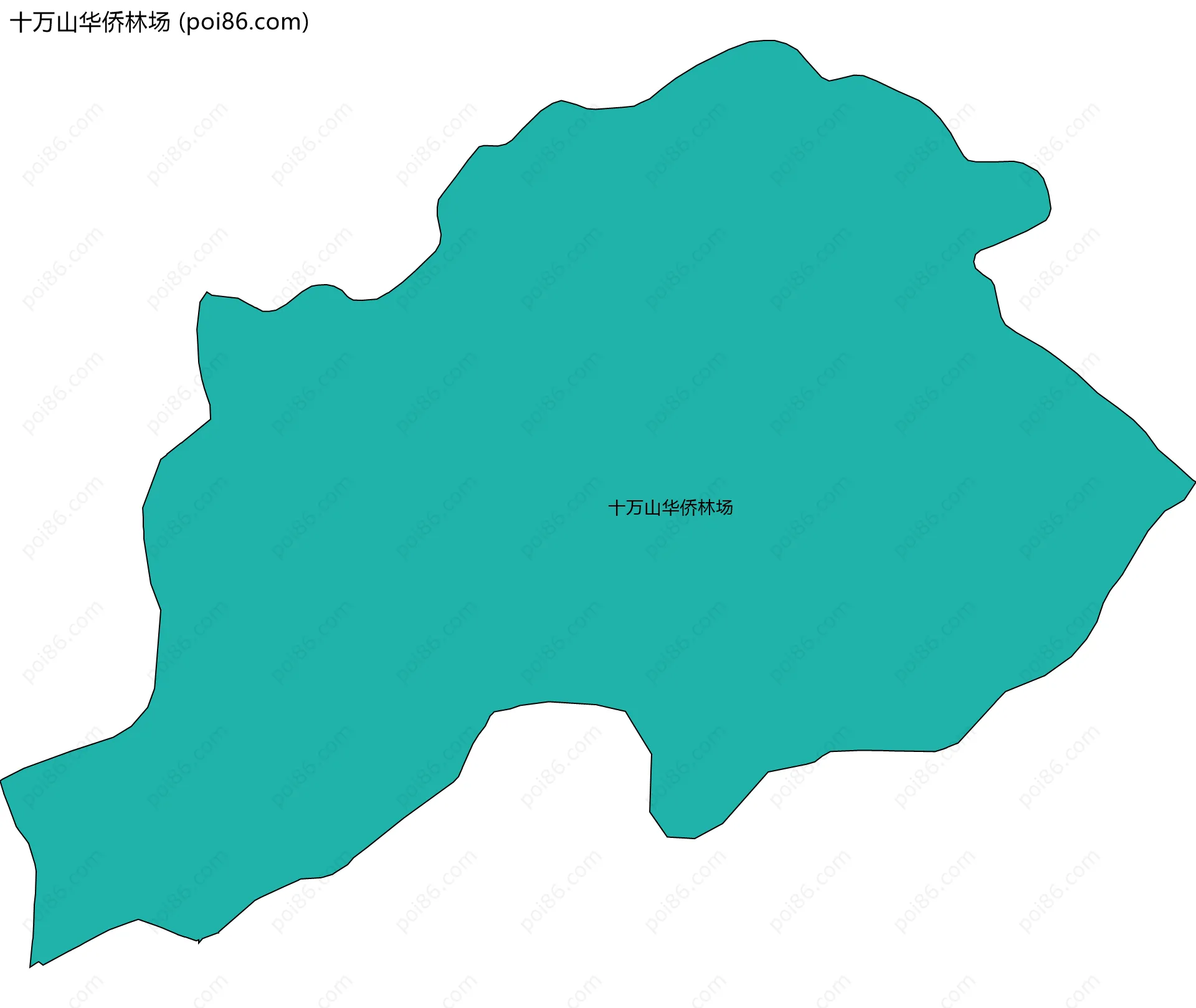 十万山华侨林场边界地图