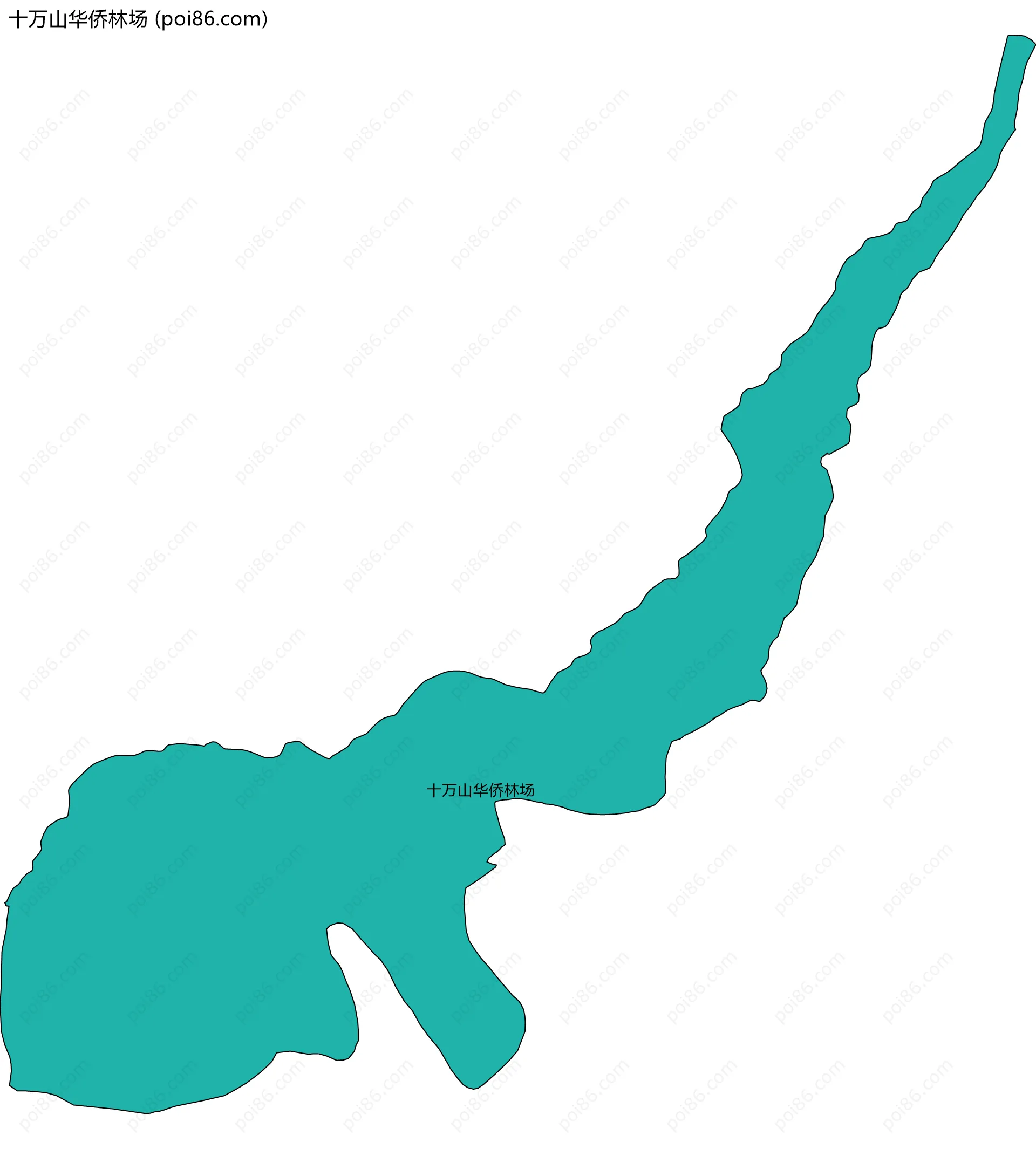 十万山华侨林场边界地图