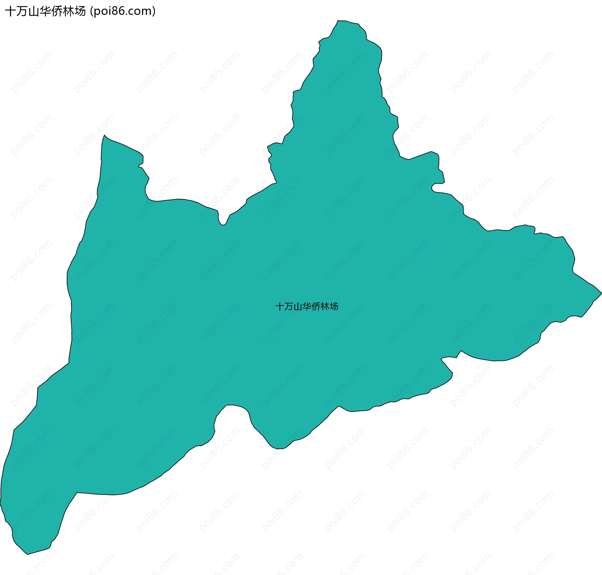 十万山华侨林场边界地图