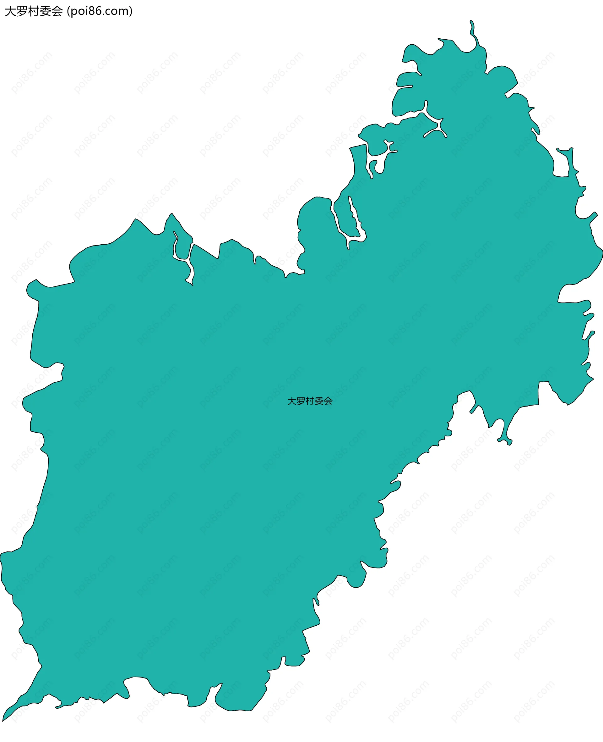 大罗村委会边界地图