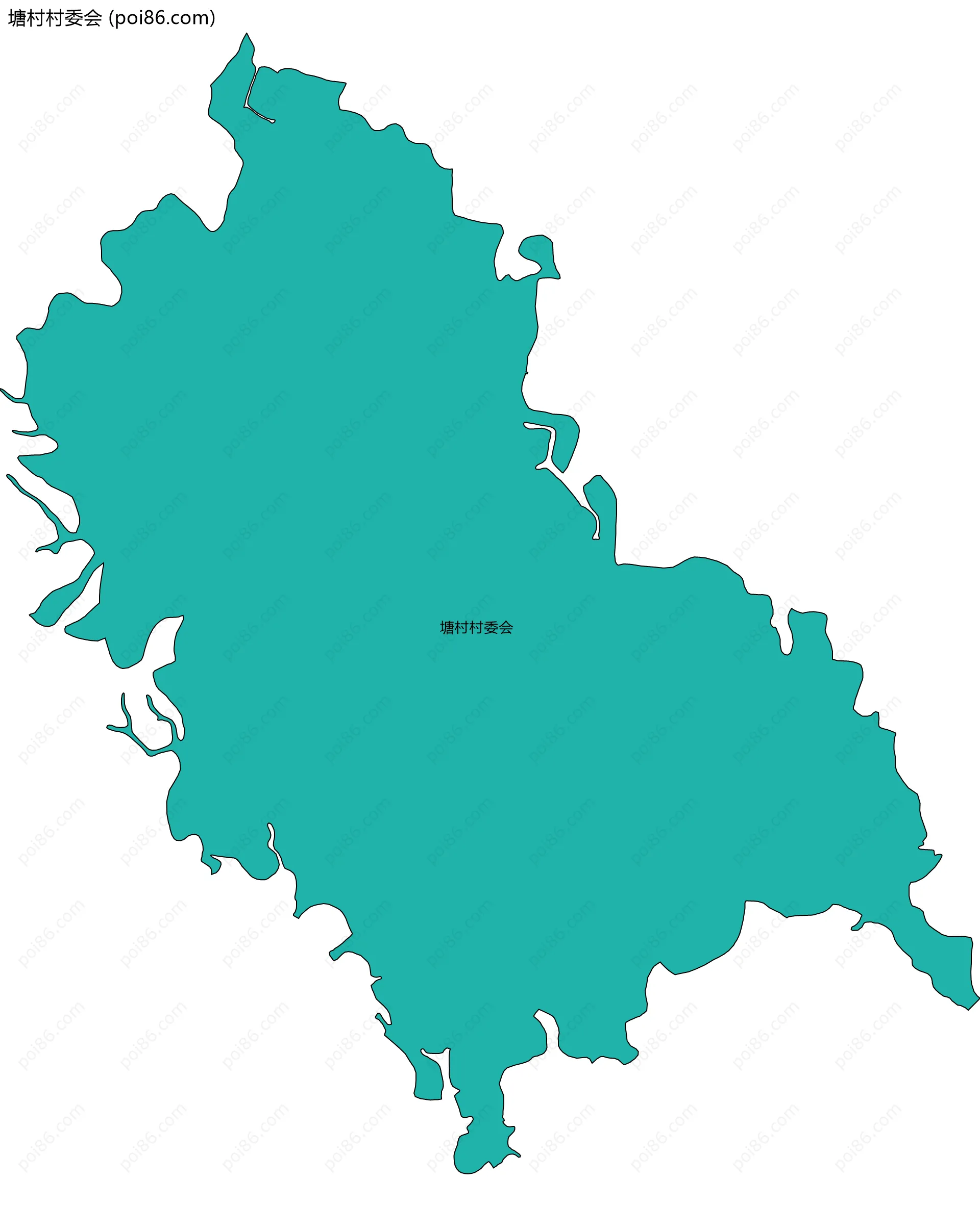 塘村村委会边界地图