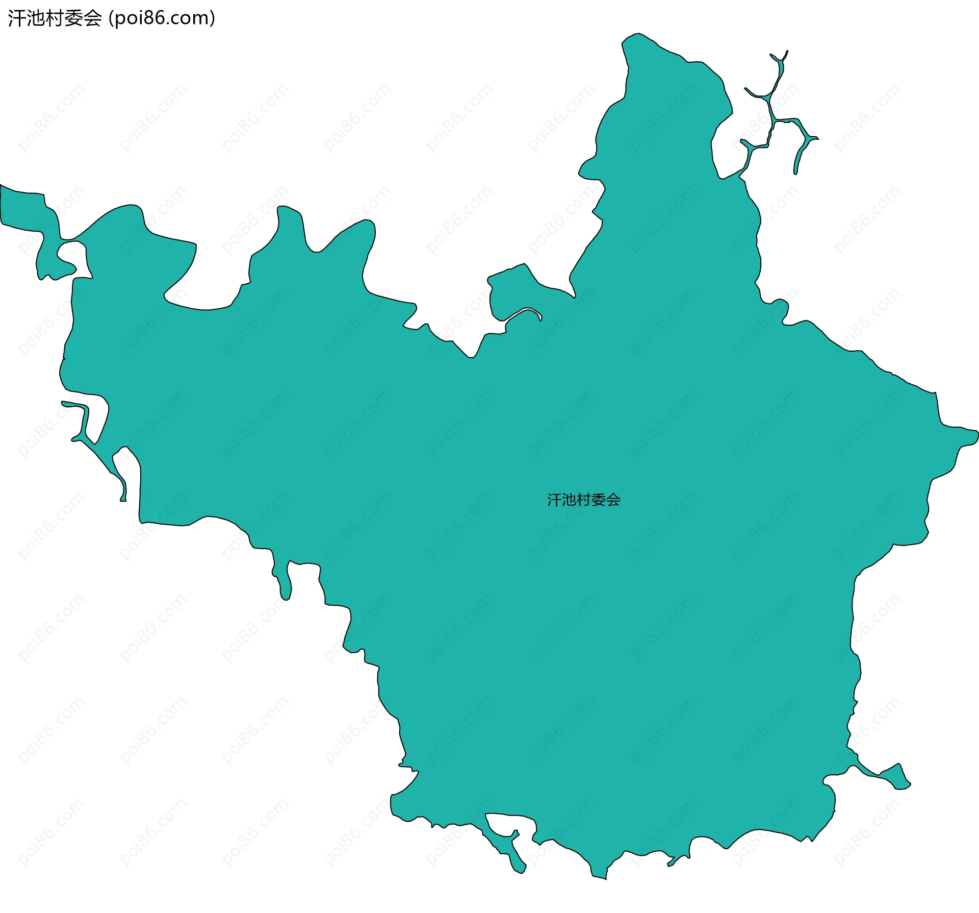 汗池村委会边界地图