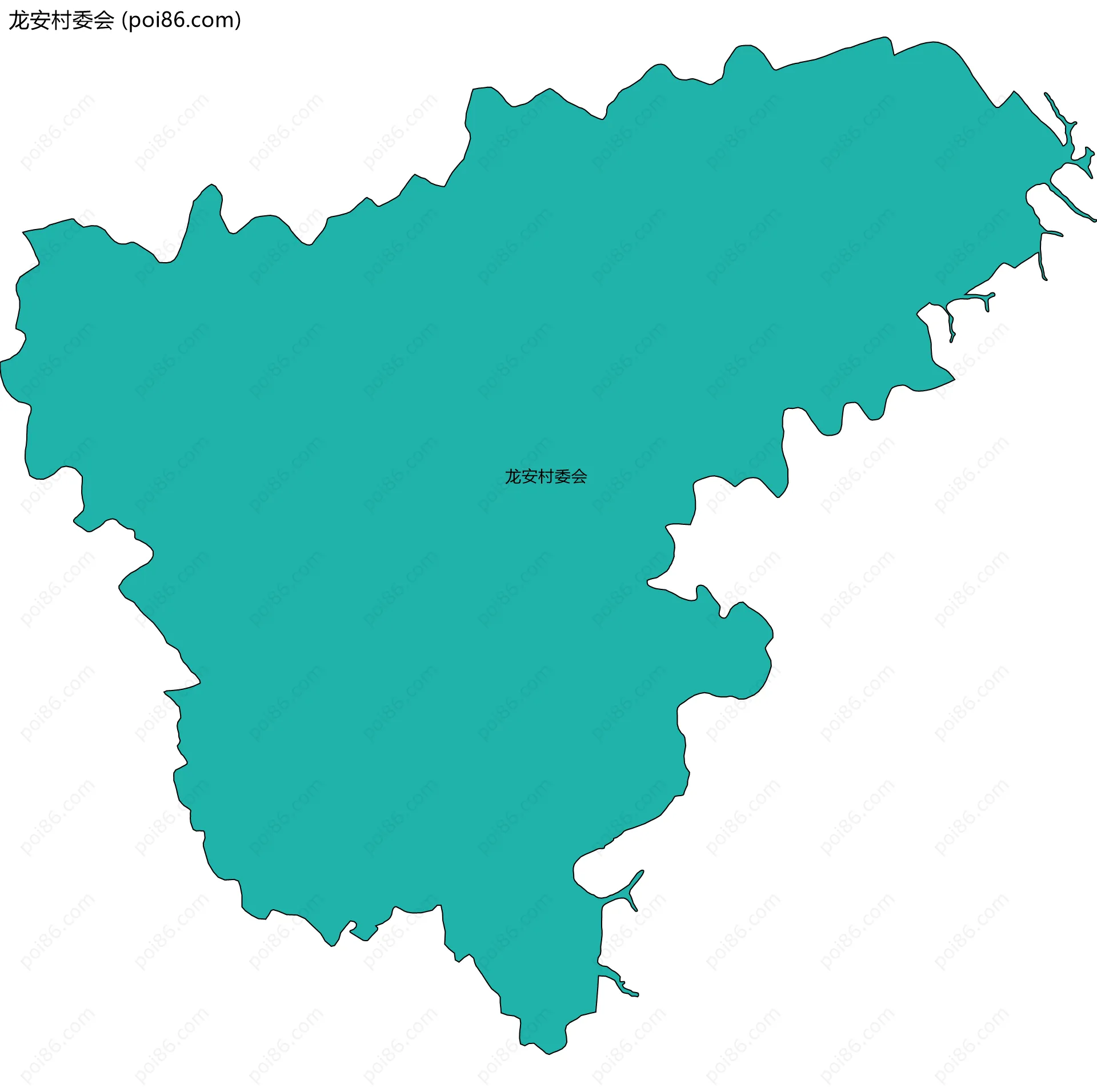 龙安村委会边界地图