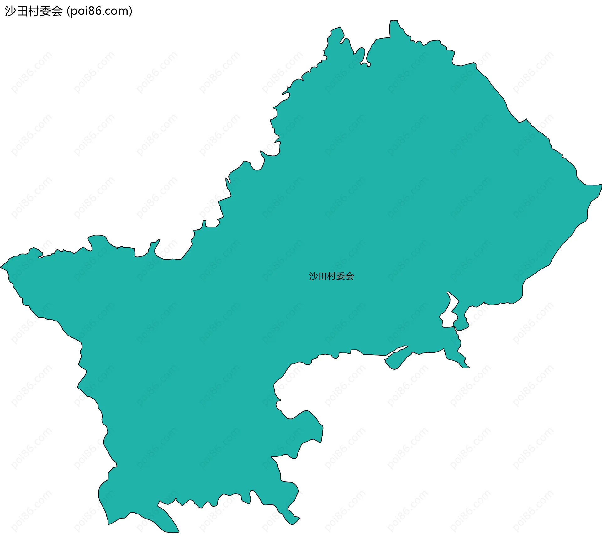 沙田村委会边界地图