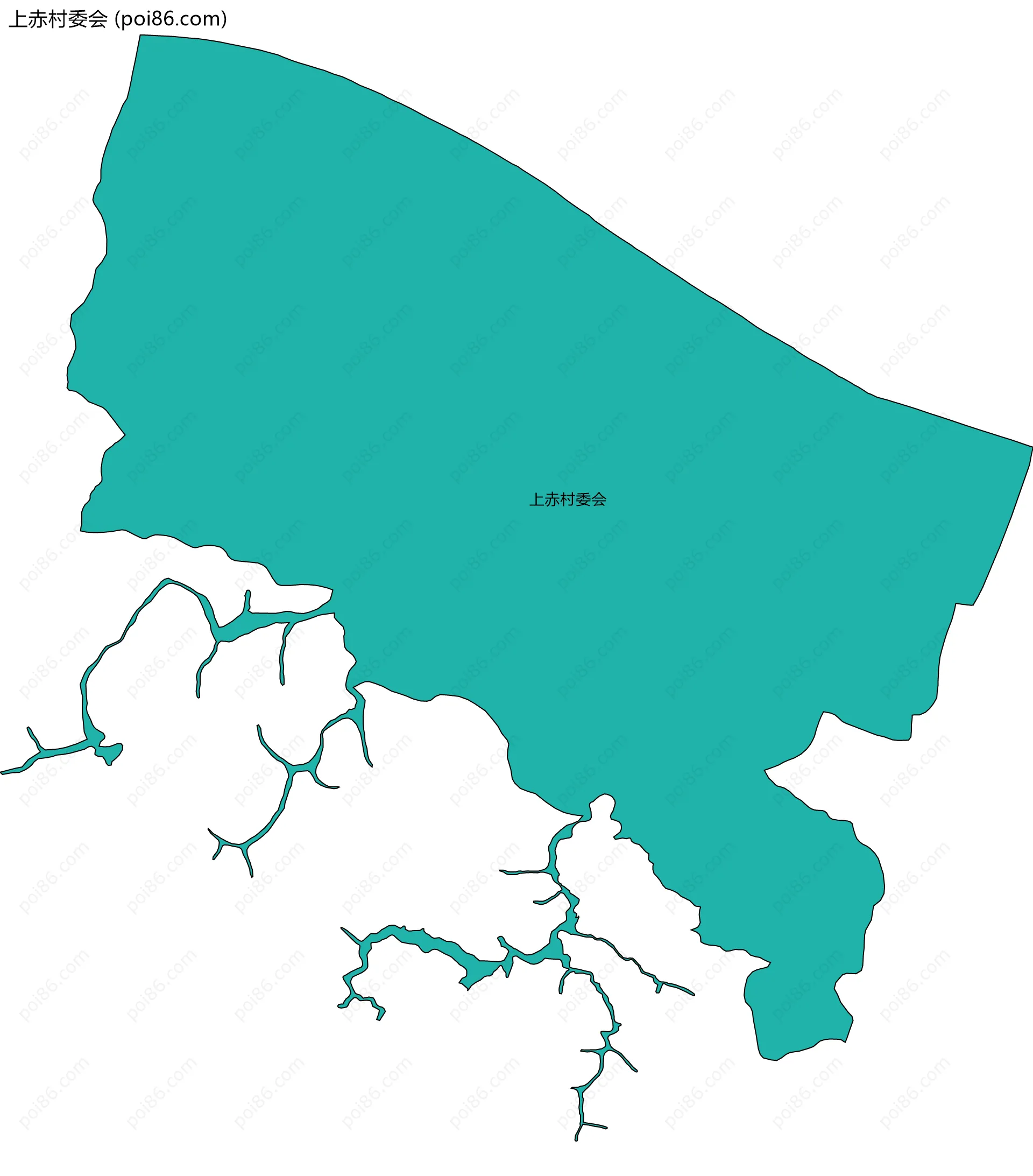 上赤村委会边界地图