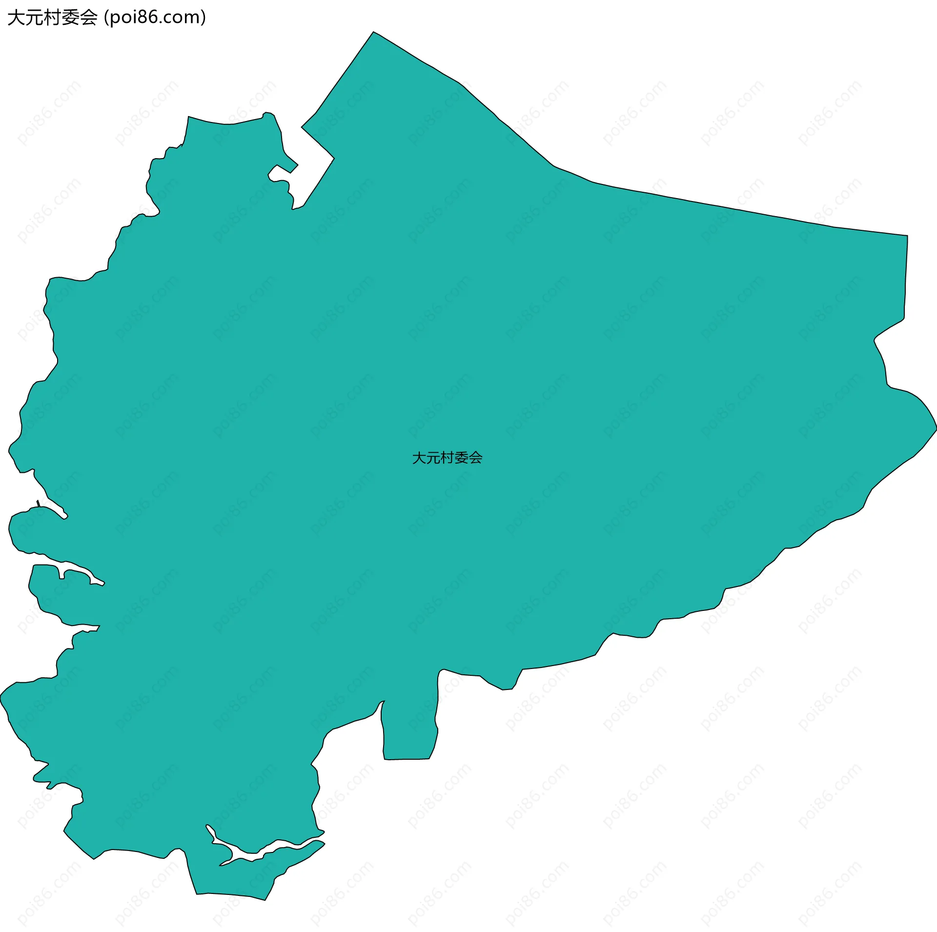 大元村委会边界地图