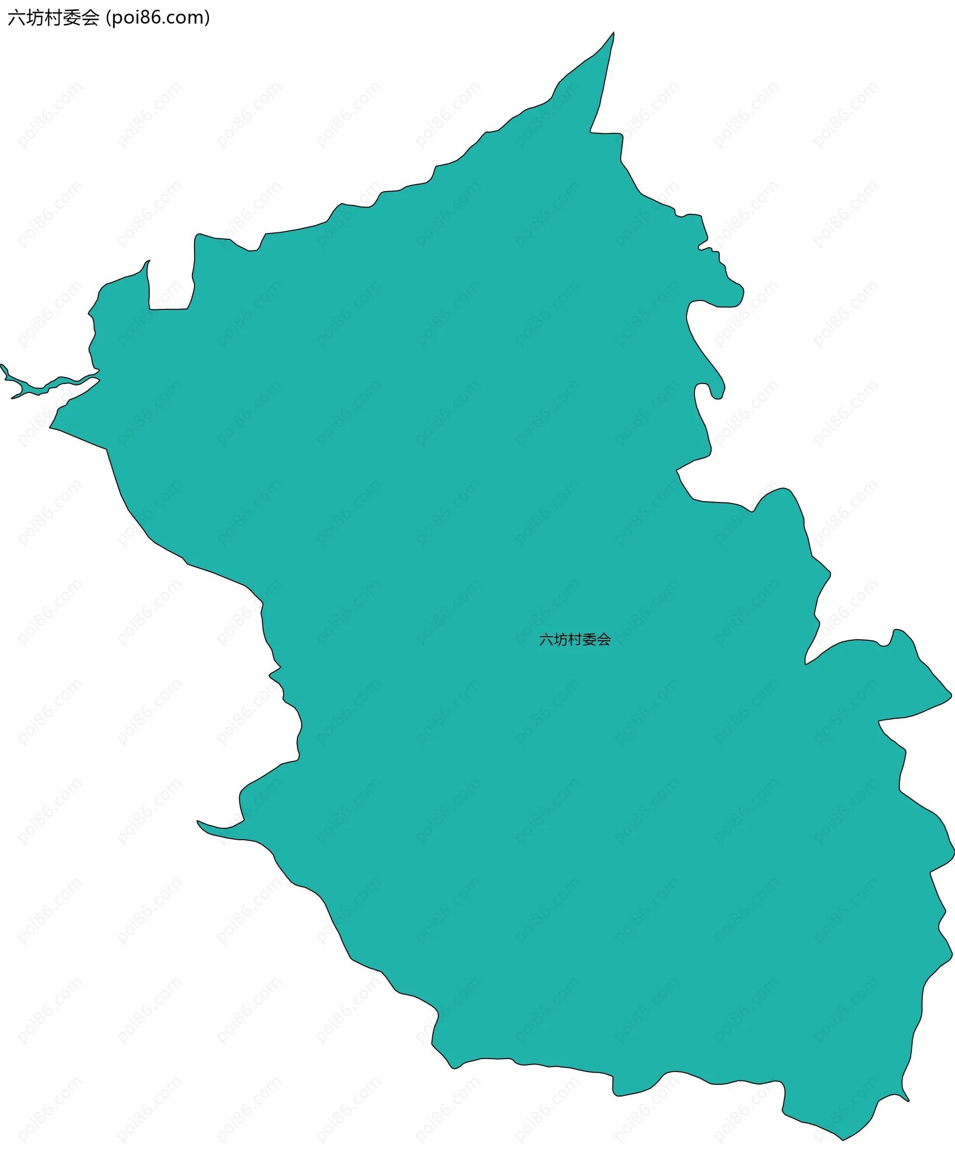 六坊村委会边界地图