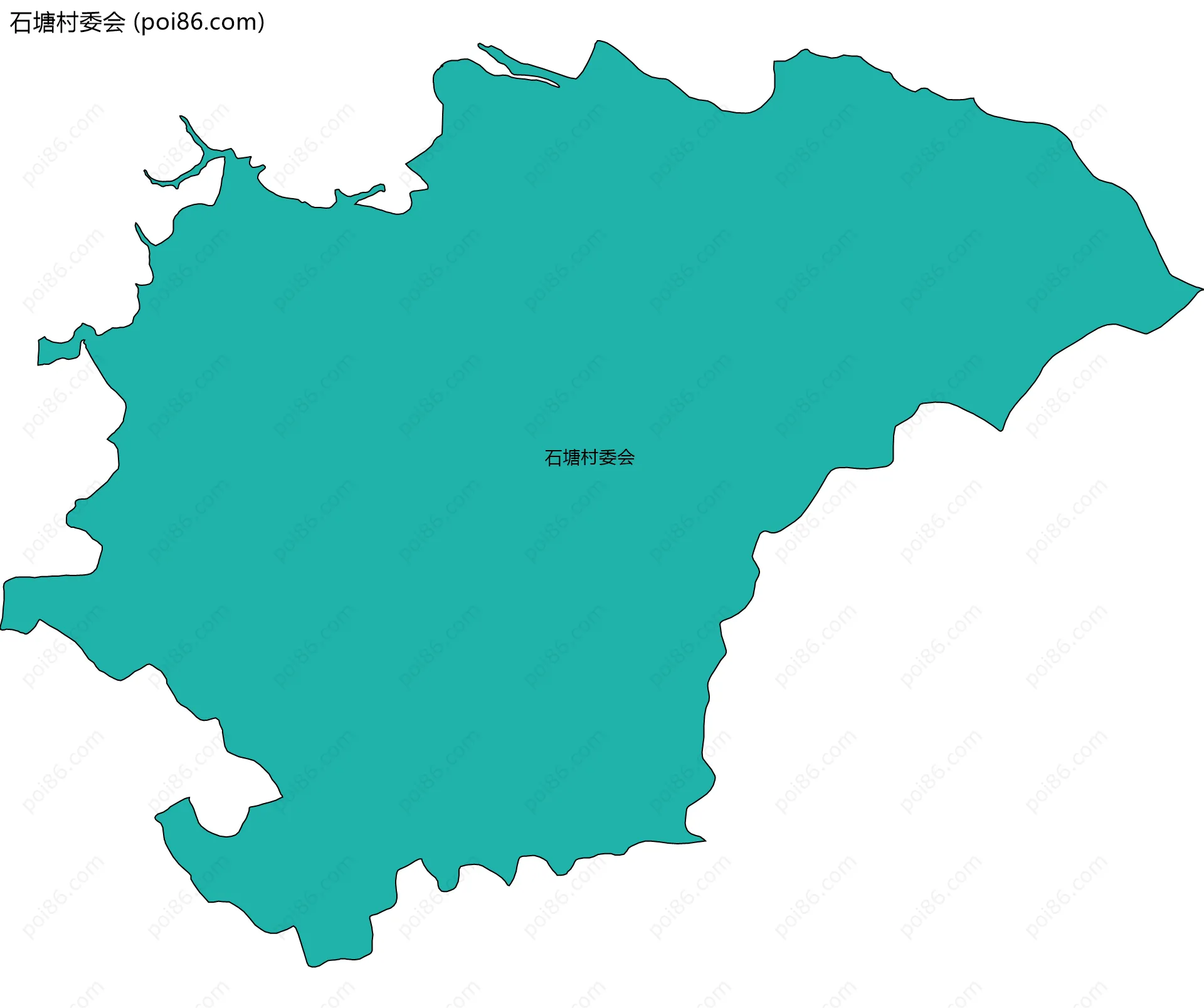 石塘村委会边界地图
