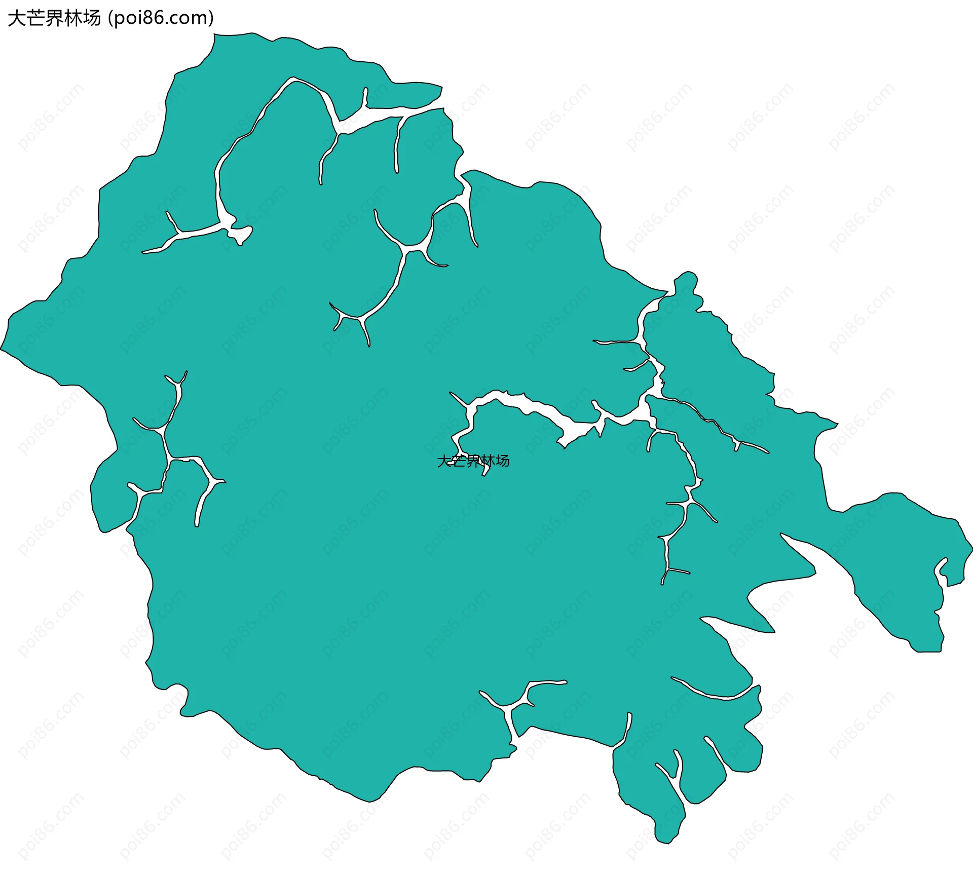 大芒界林场边界地图