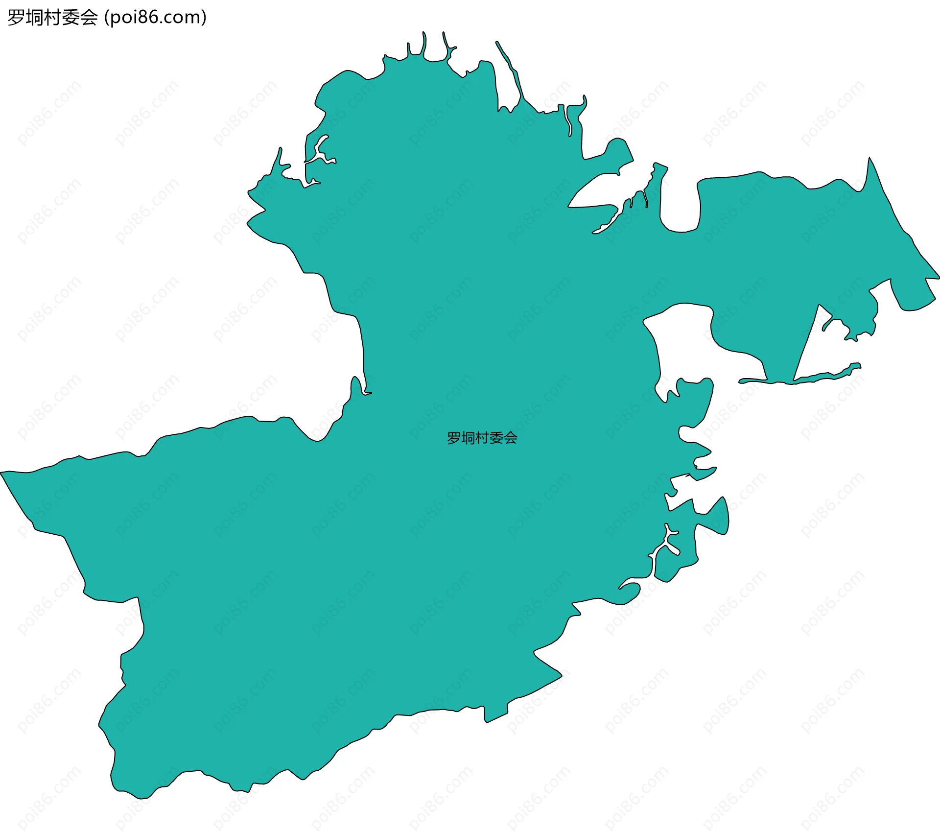 罗垌村委会边界地图