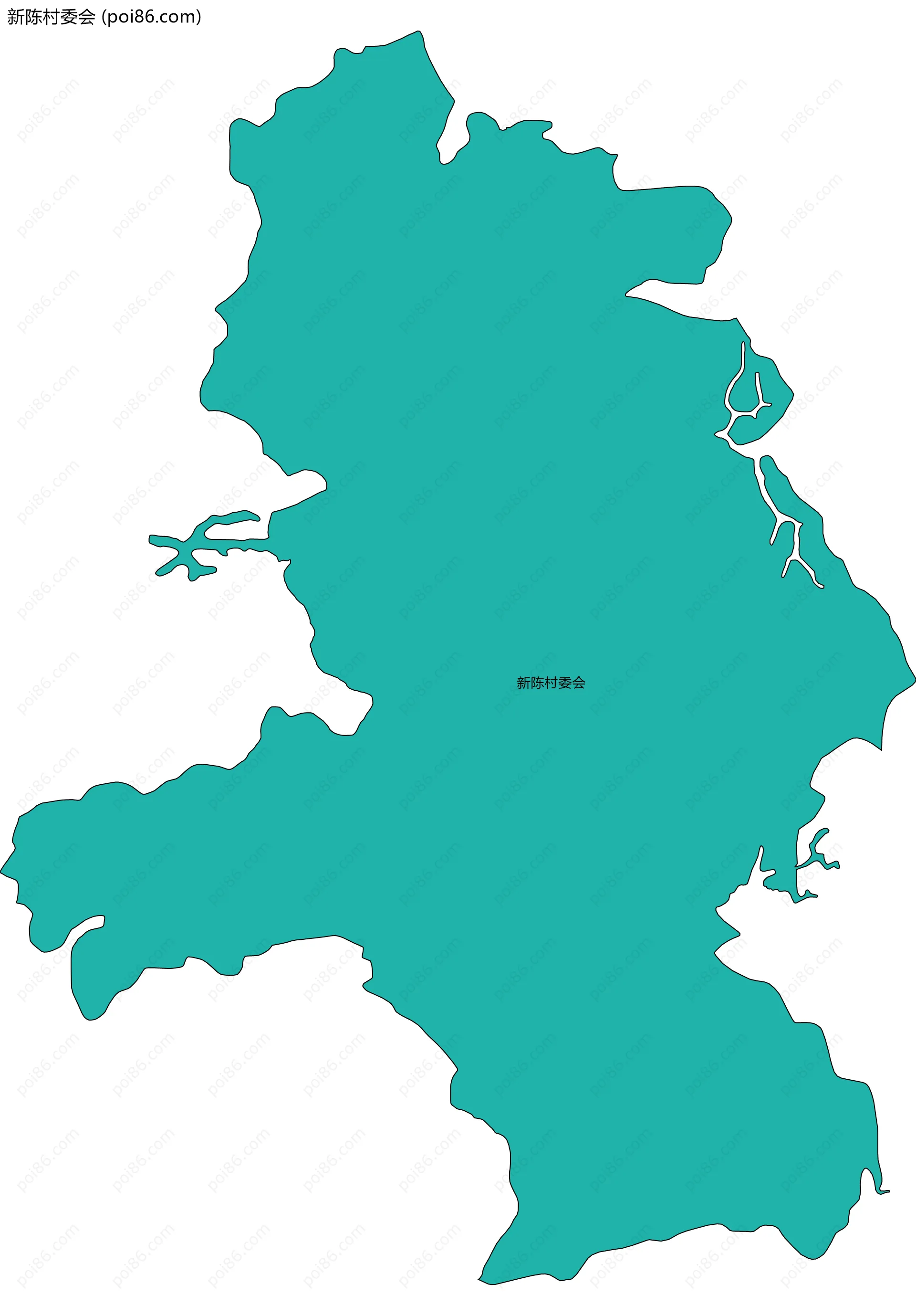 新陈村委会边界地图