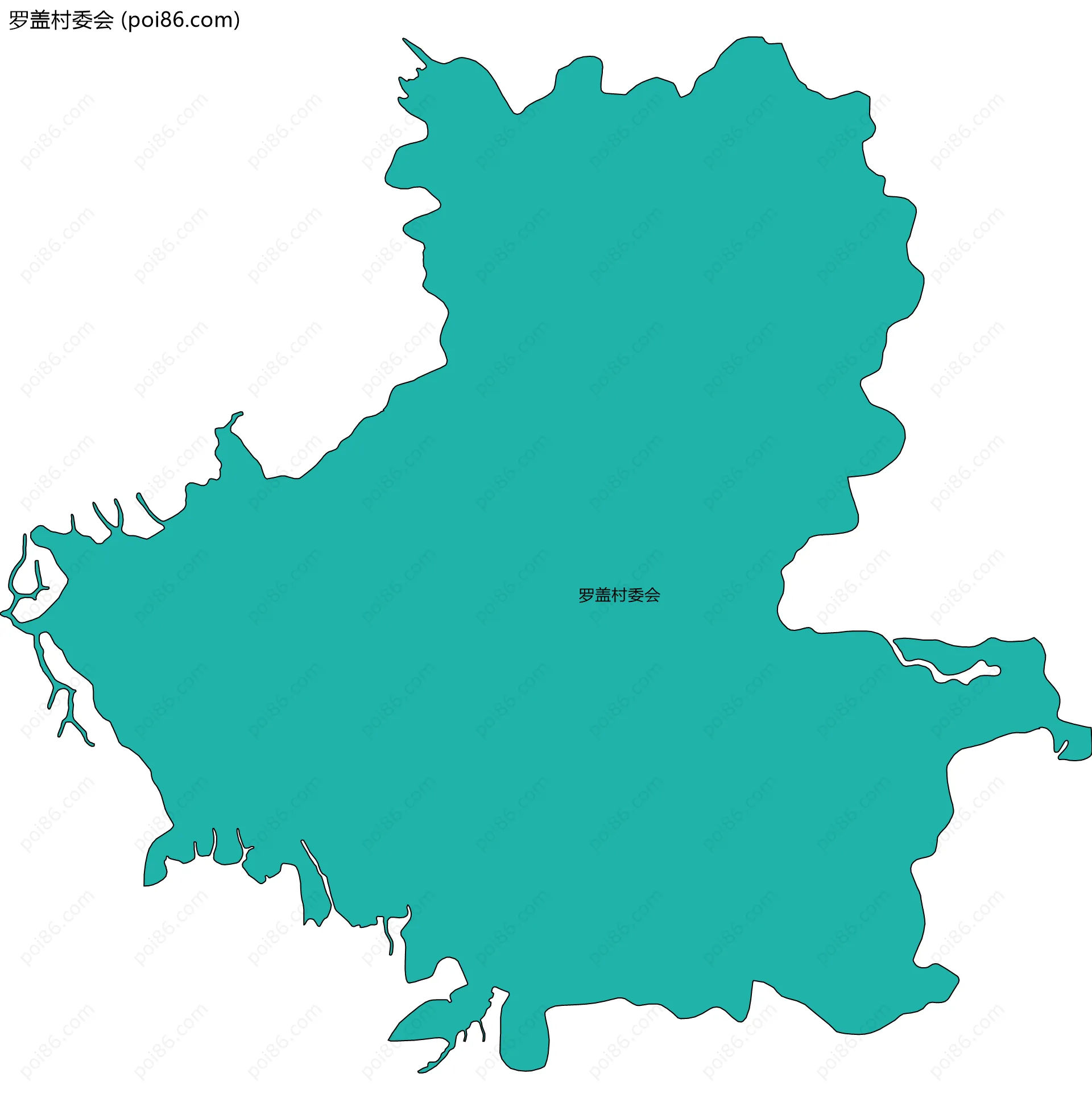 罗盖村委会边界地图