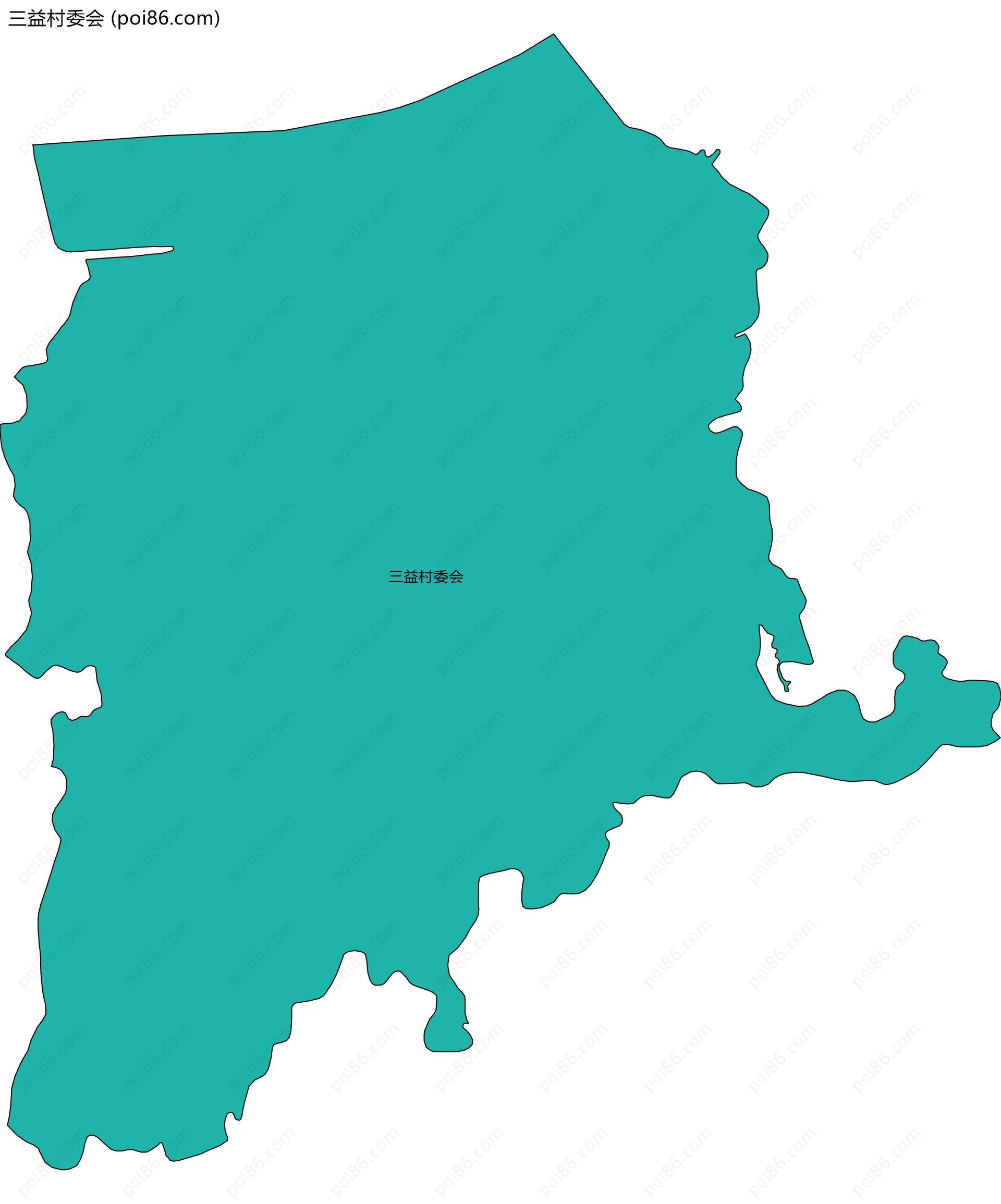 三益村委会边界地图