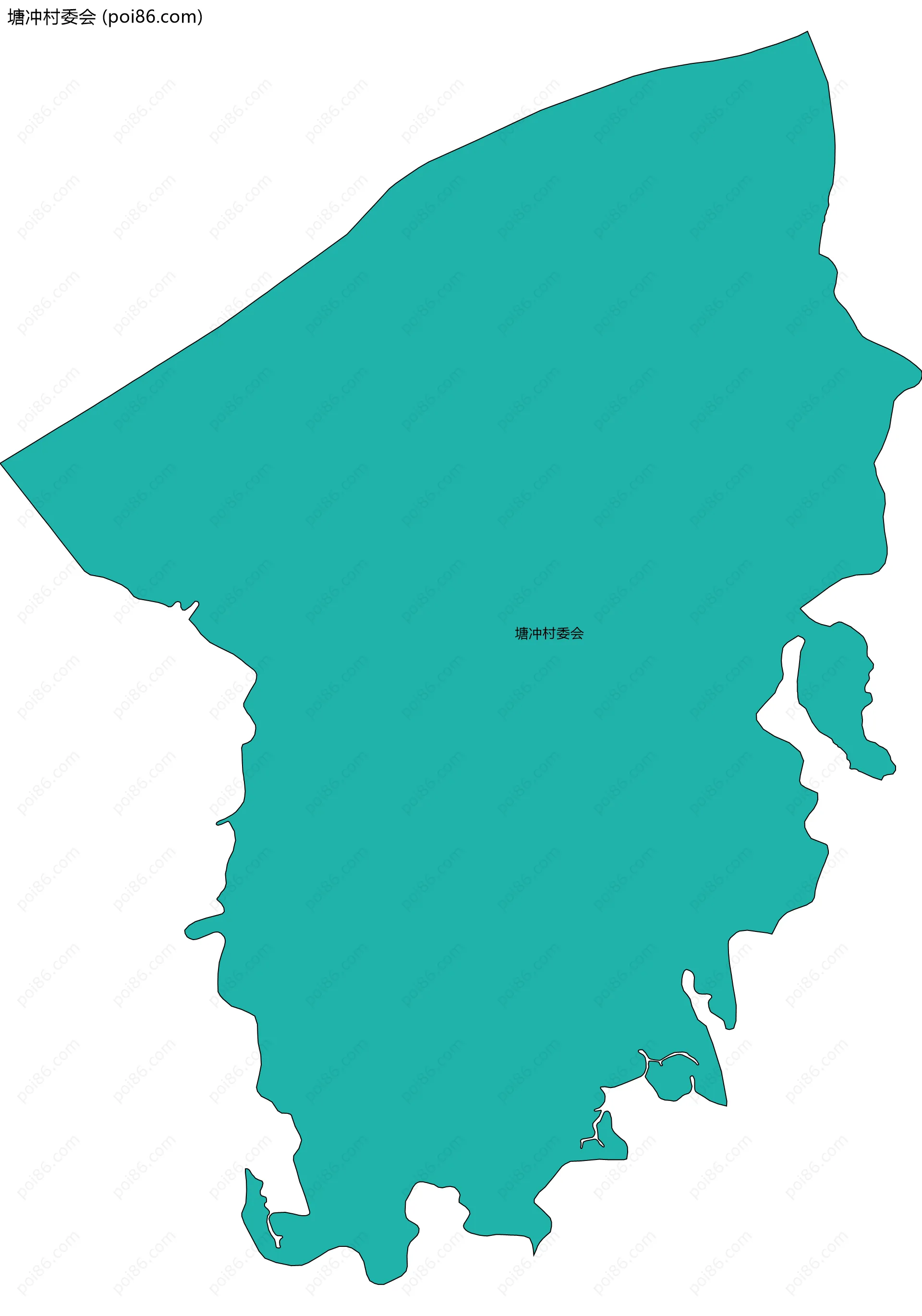 塘冲村委会边界地图