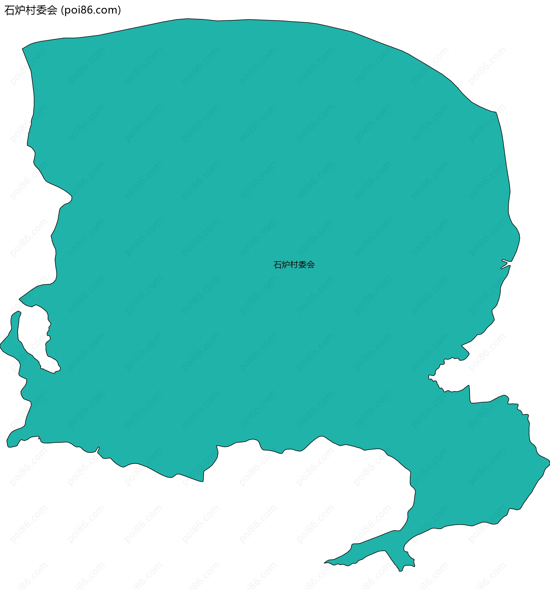 石炉村委会边界地图