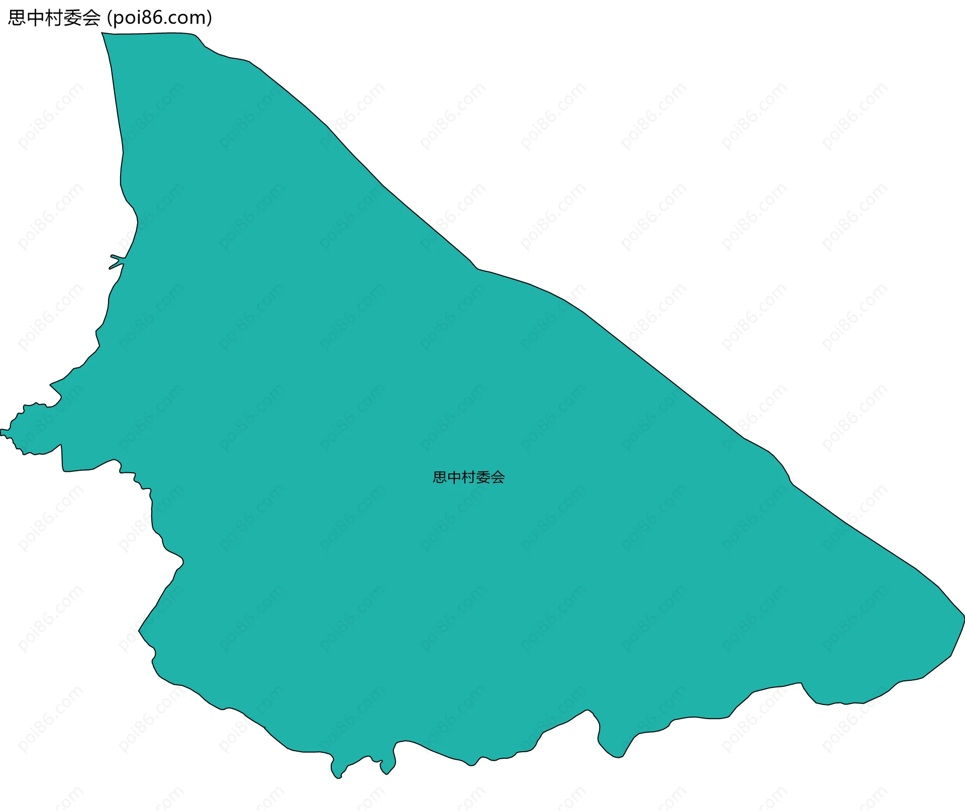 思中村委会边界地图